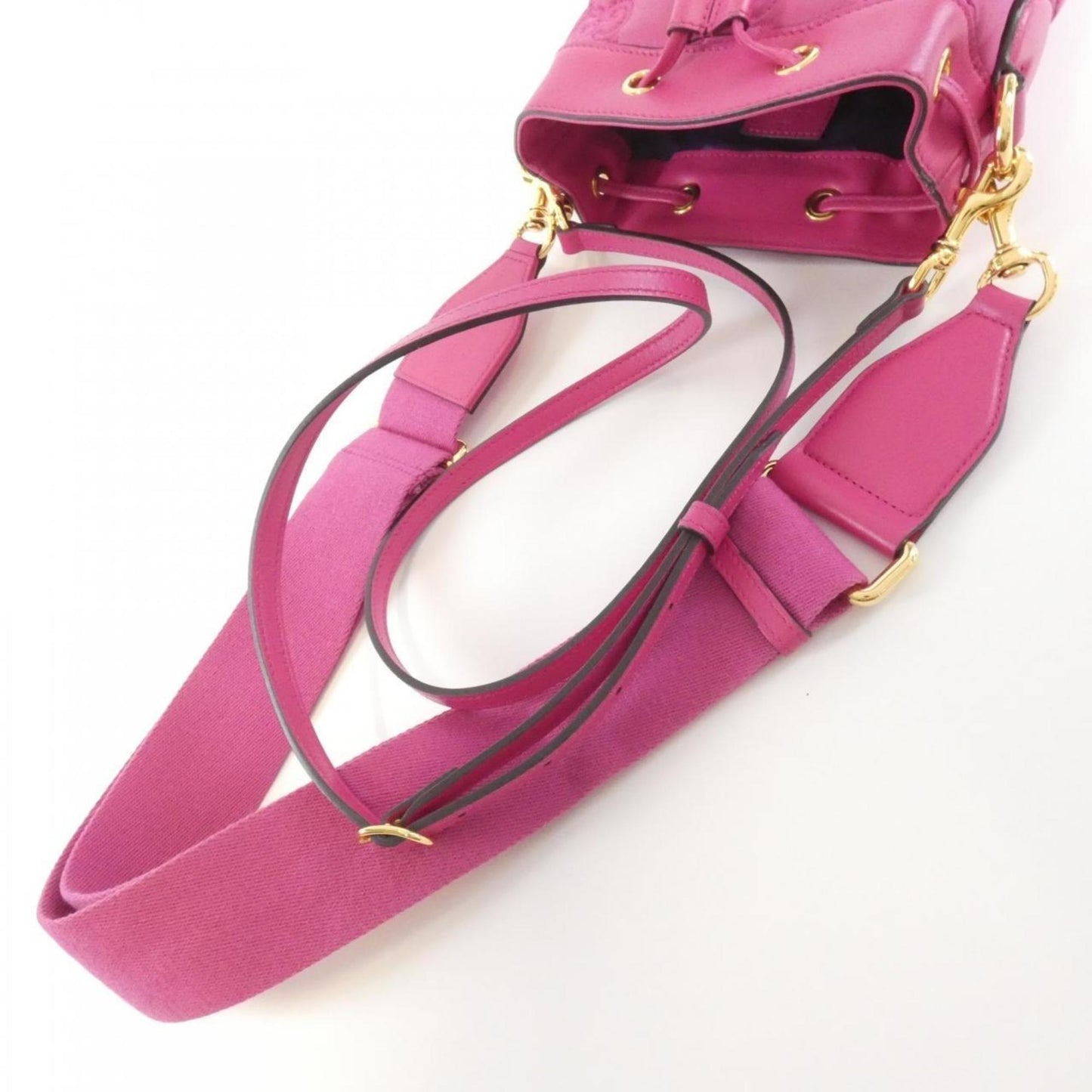 Gucci Pink Nylon Leather Shoulder Bag ( )