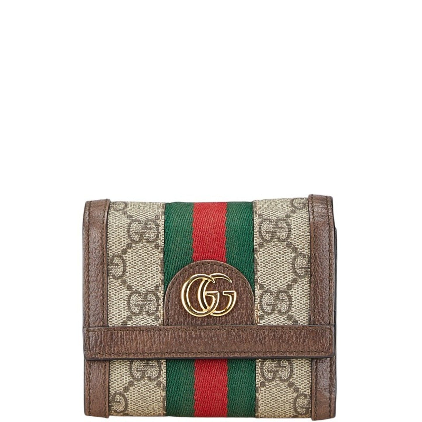 Gucci Brown Pvc Leather Wallet (Tri-Fold) ( )