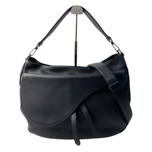 Christian Dior Black Leather Handbag Shoulder Bag ()