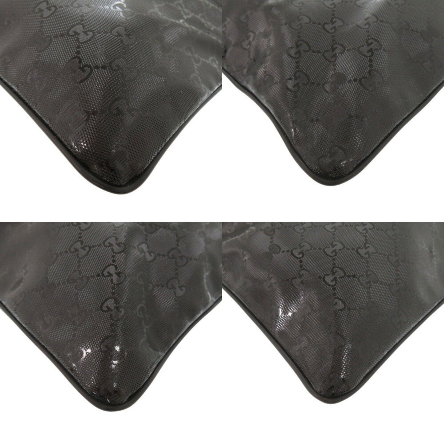Gucci Black Pvc Leather Shoulder Bag ( )
