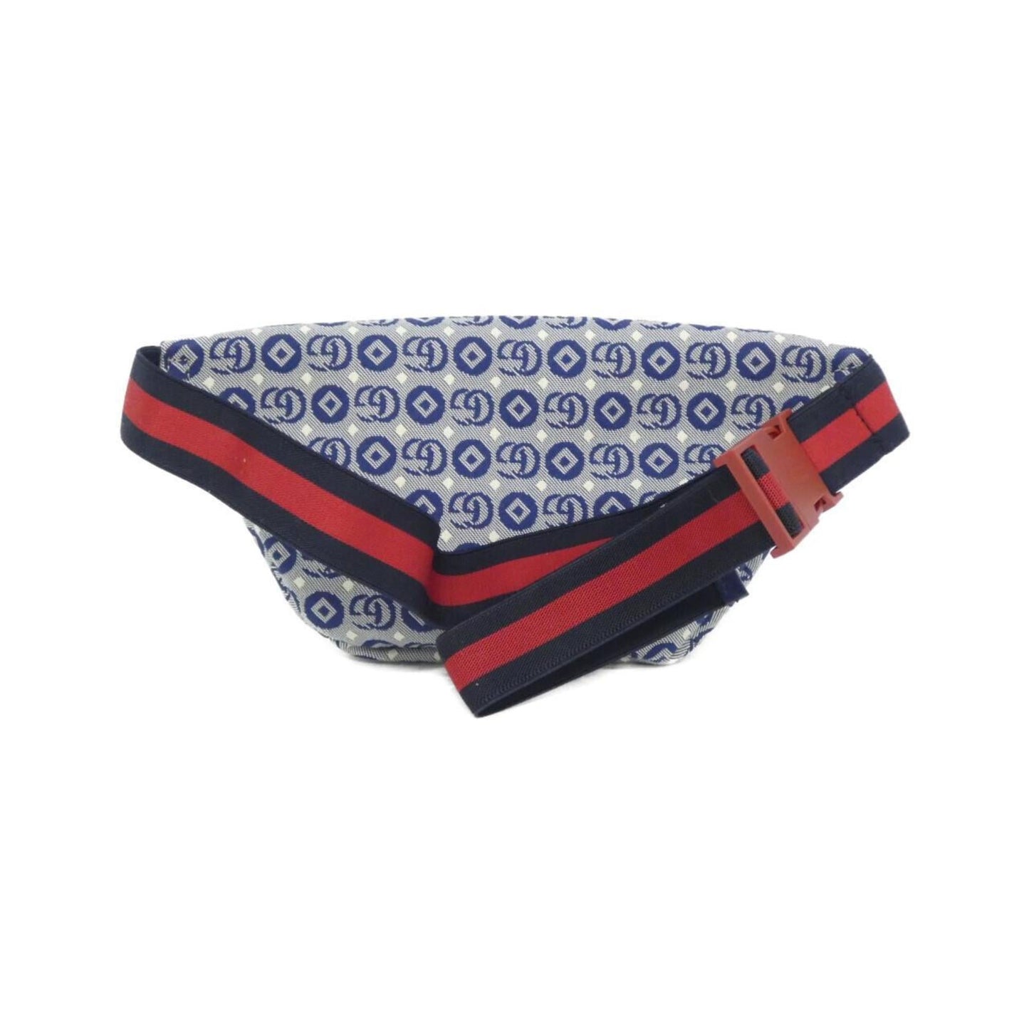 Gucci Blue White Jacquard Cotton Fanny Pack ( )