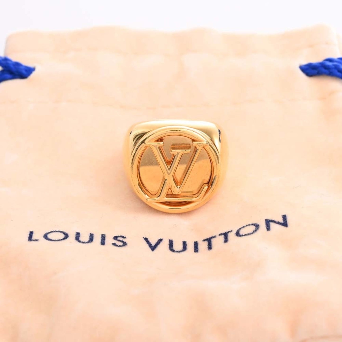 LOUIS VUITTON LV Ring #S M64284 Gold No. 9.5 Women's