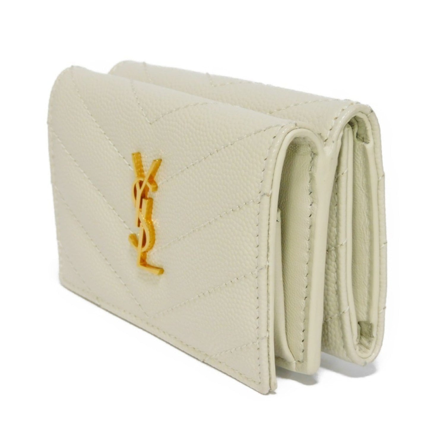 SAINT LAURENT Trifold Wallet Monogram Origami Tiny YSL Blanc   668274 BOWA1 9207 Men's Women's Billfold