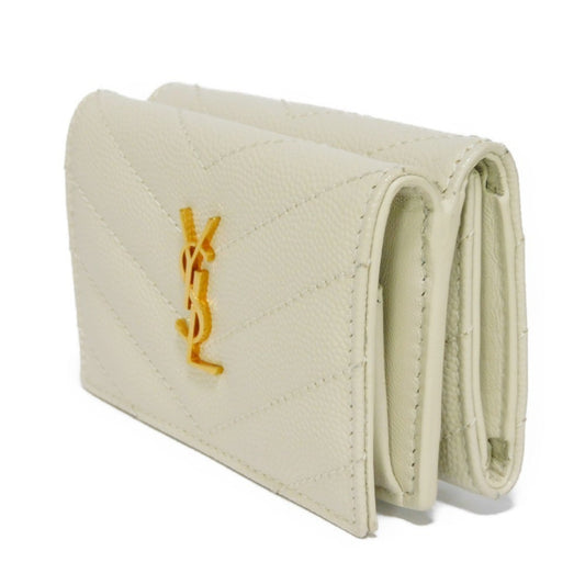SAINT LAURENT Trifold Wallet Monogram Origami Tiny YSL Blanc   668274 BOWA1 9207 Men's Women's Billfold