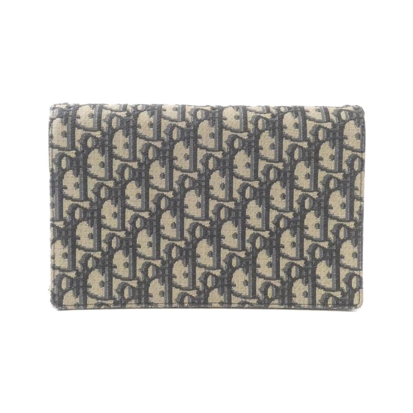 Christian Dior Blue Canvas Chain/Shoulder Wallet ()
