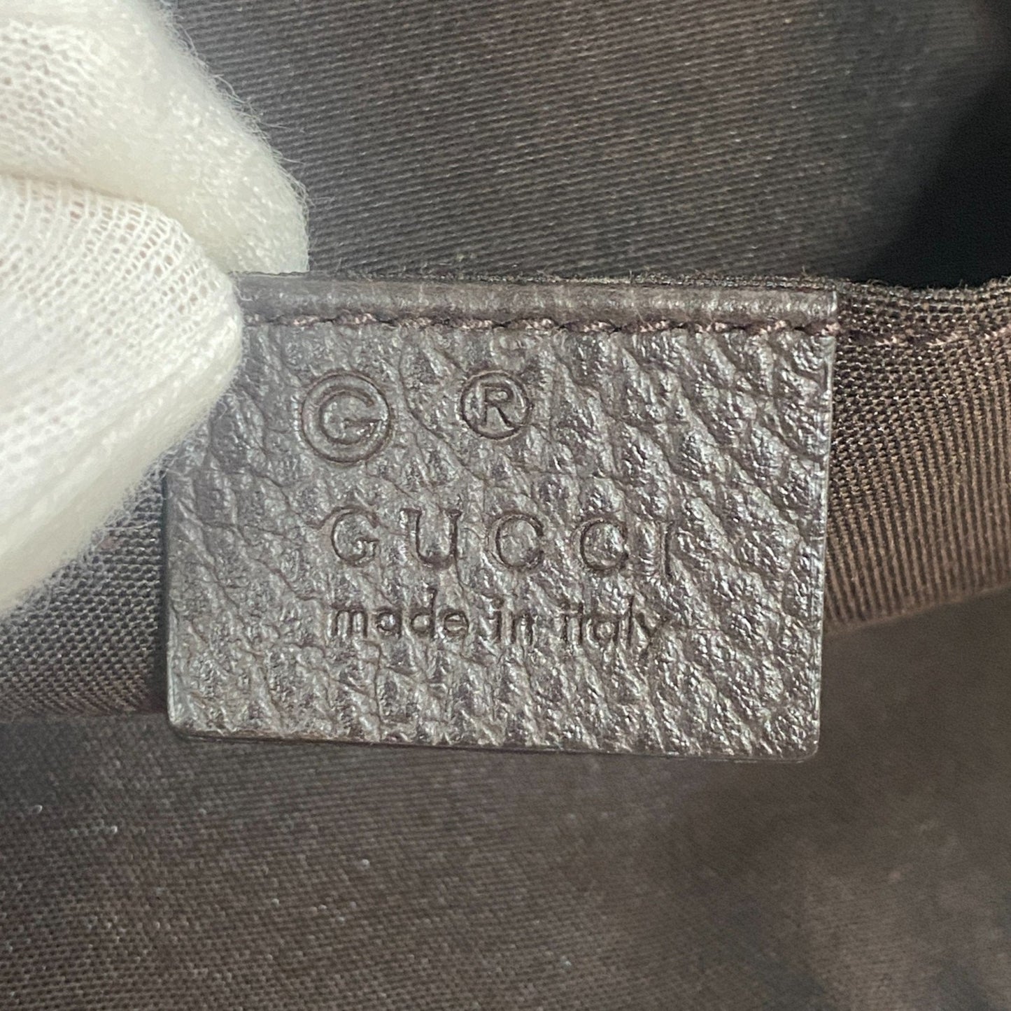 Gucci Brown Canvas Leather Pouch Sling Bag ( )