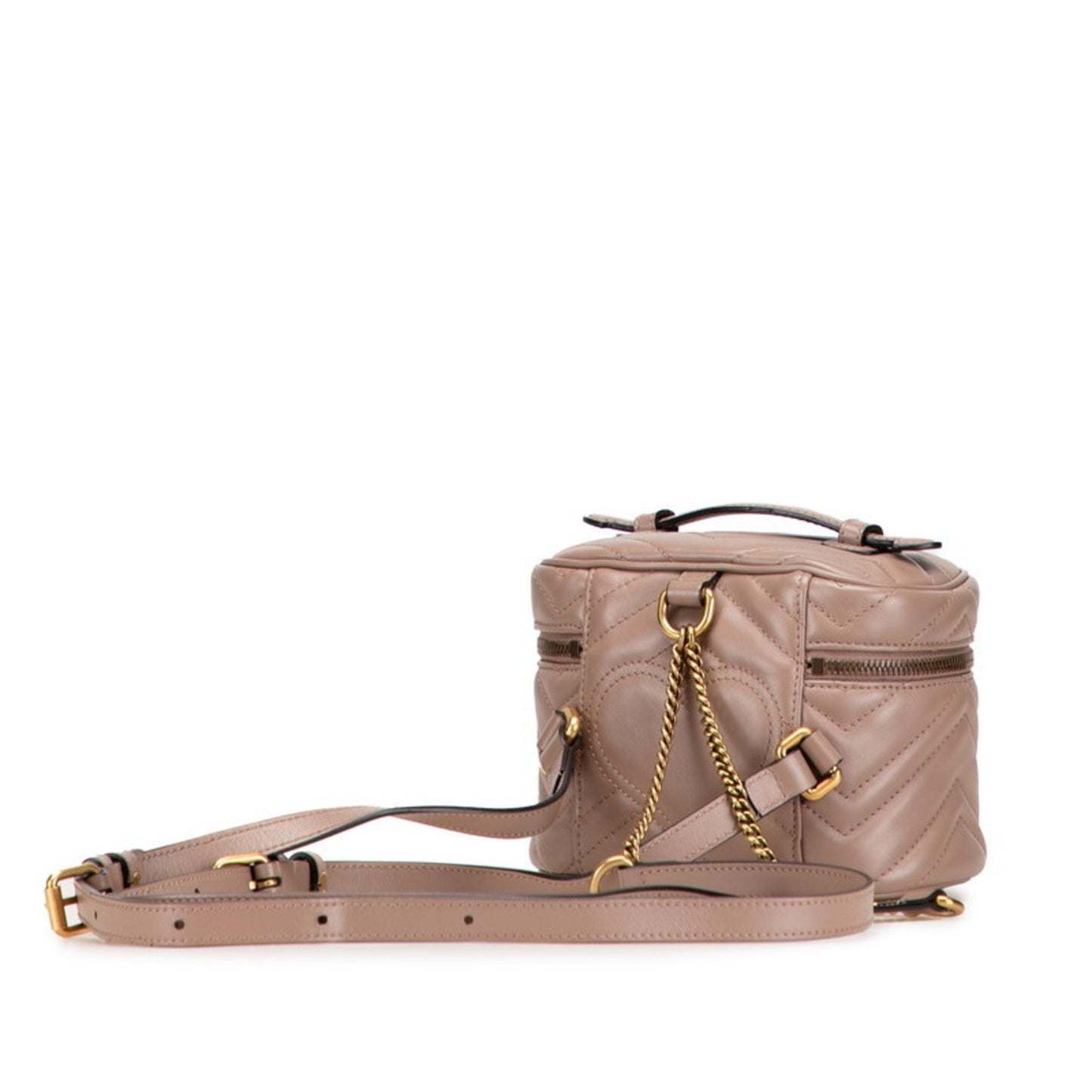 Gucci Gg Marmont Beige Quilting Backpack ( )