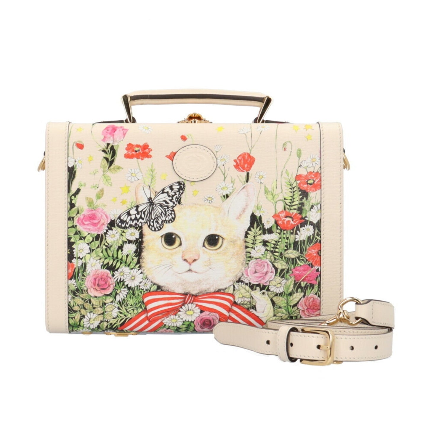 Gucci Daily Multi-Color White Leather Shoulder Bag