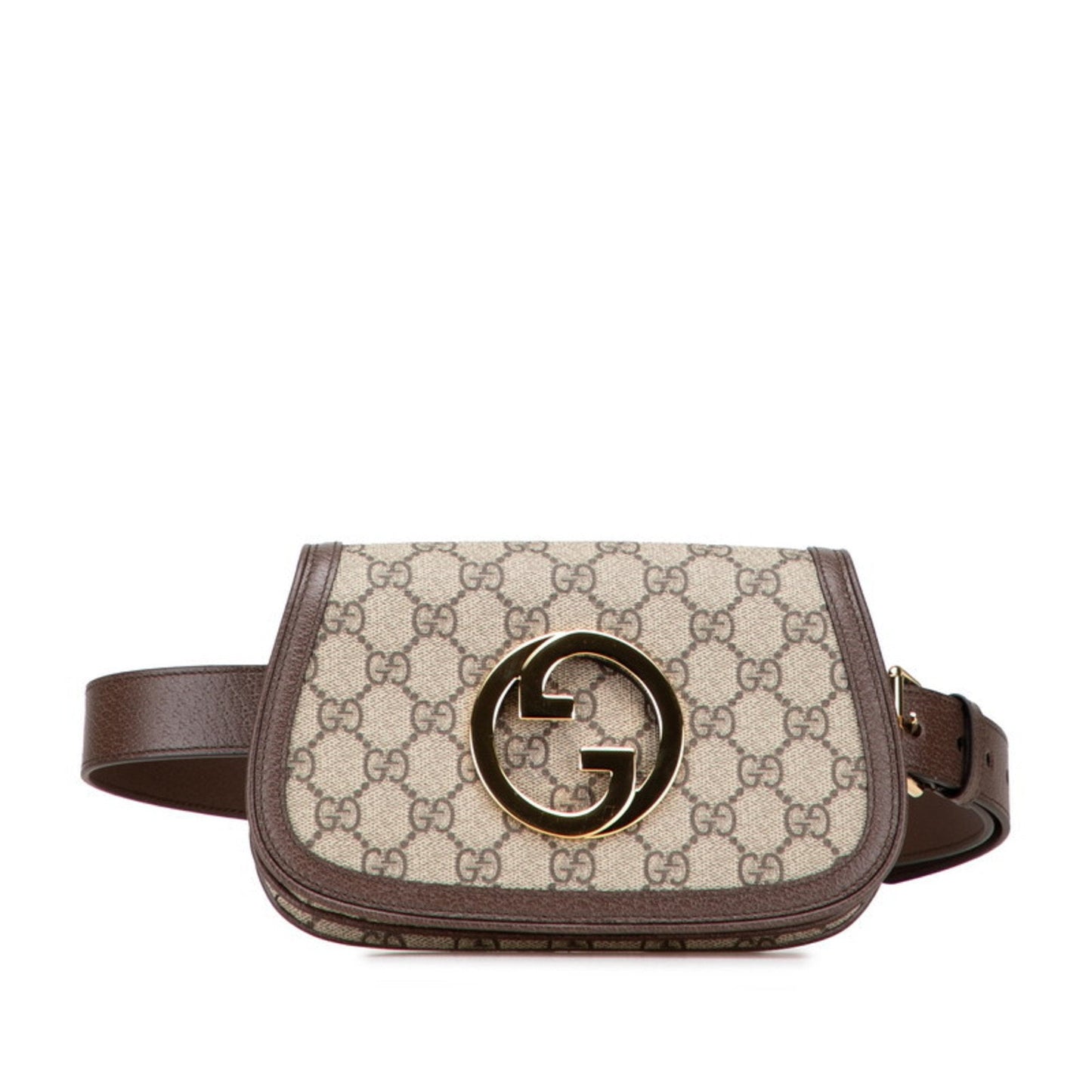 Gucci Beige Brown Pvc Leather Fanny Pack Sling Bag ( )