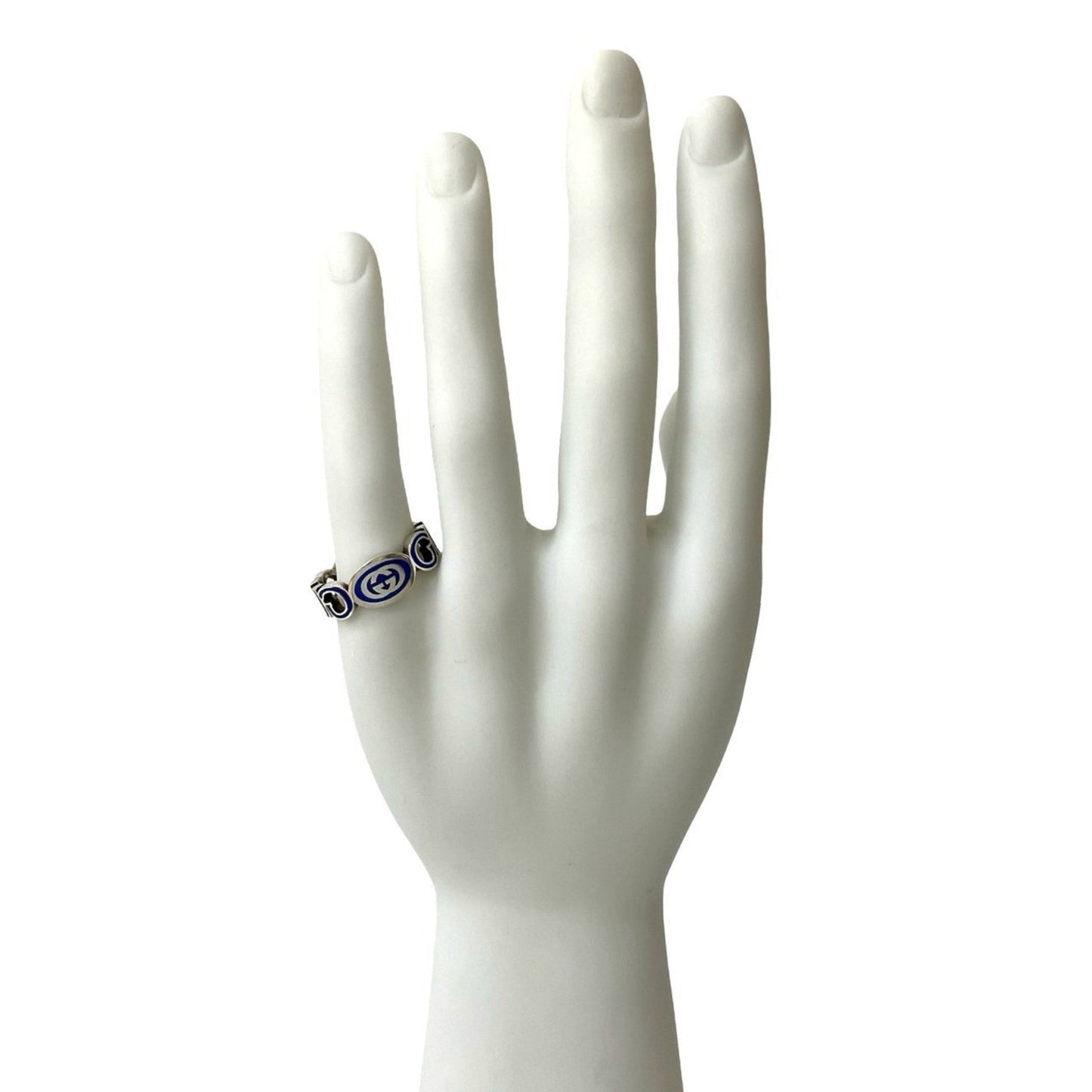 Gucci Silver Blue Silver 925 Band Ring ( )