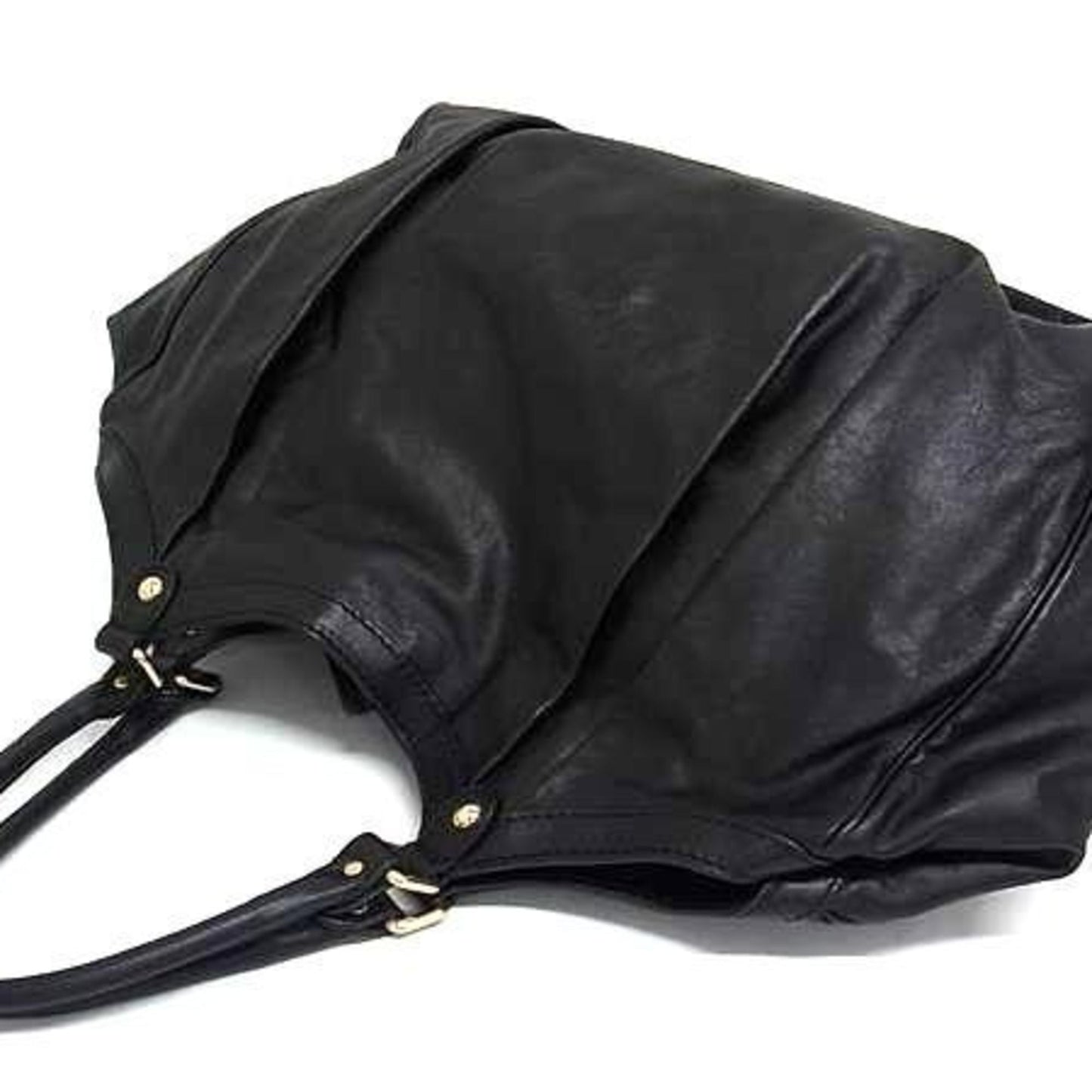 Gucci Sukey Black Leather Handbag Shoulder Bag Tote Bag ( )