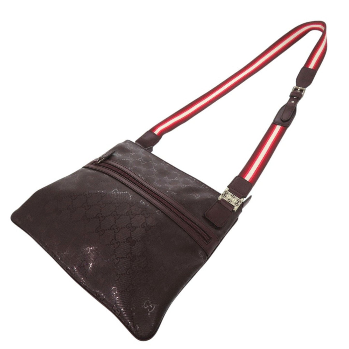 Gucci Bordeaux Pvc Leather Shoulder Bag ( )