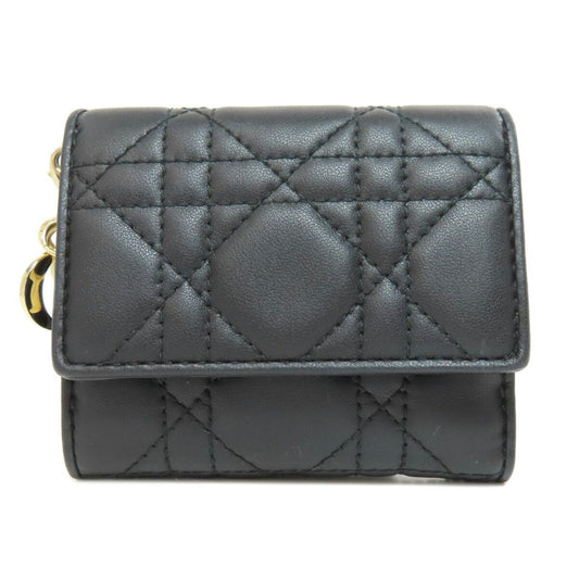 Christian Dior Black Leather Wallet (Bi-Fold) ()