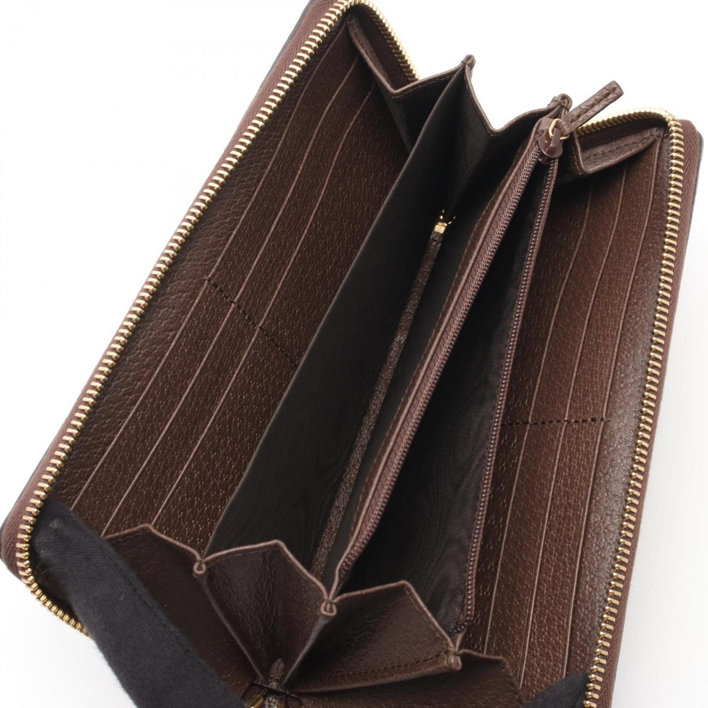 Gucci Beige Brown Multi-Color Gg Supreme Leather Long Wallet (Bi-Fold) ( )