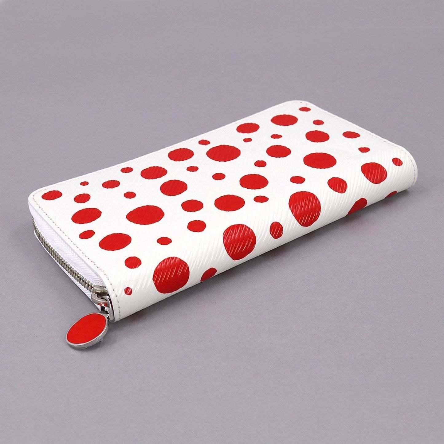 LOUIS VUITTON Epi Infinity Dot LVxYK Zippy Wallet Long Leather White Red M81961 RFID