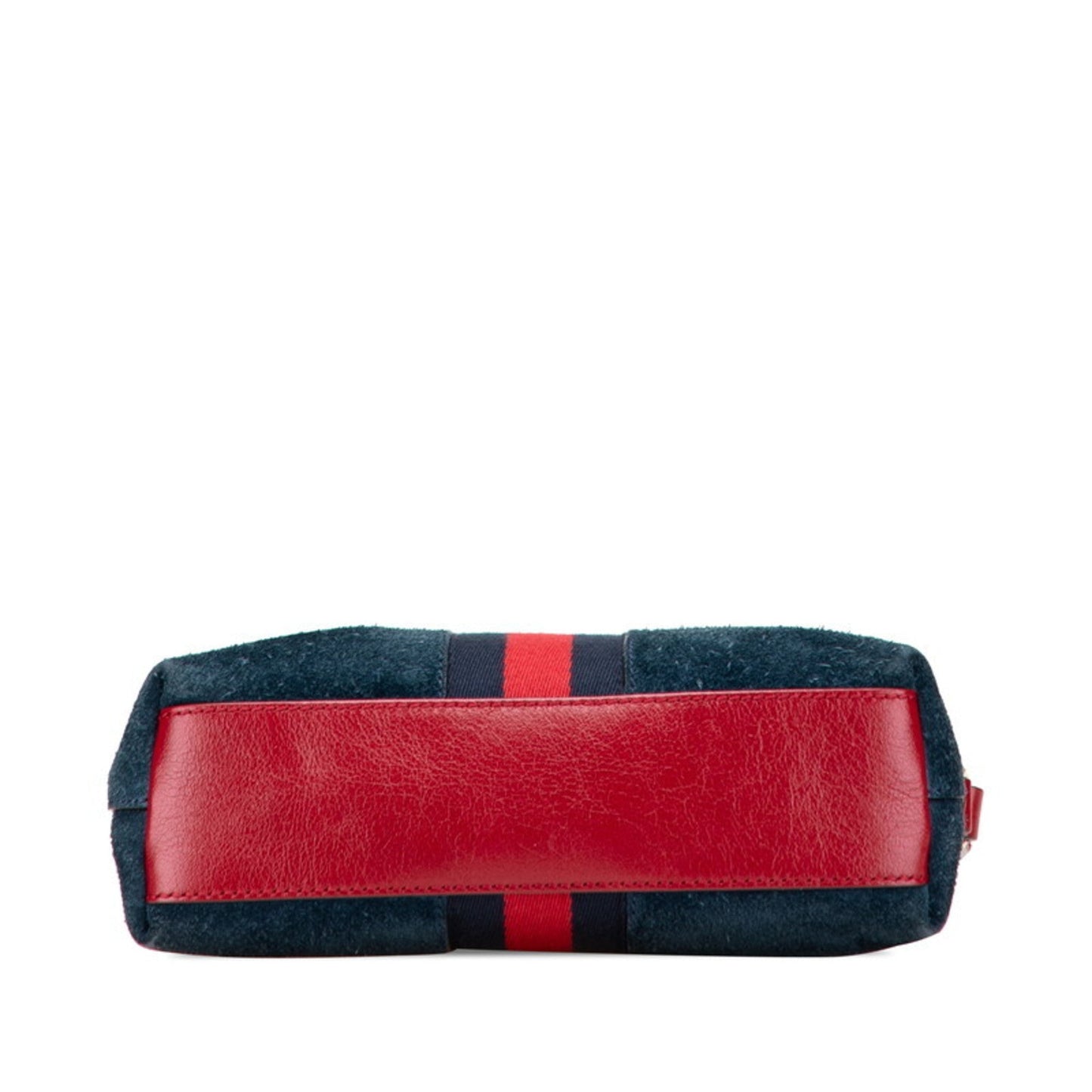 Gucci Blue Red Color Suede Leather Shoulder Bag ( )