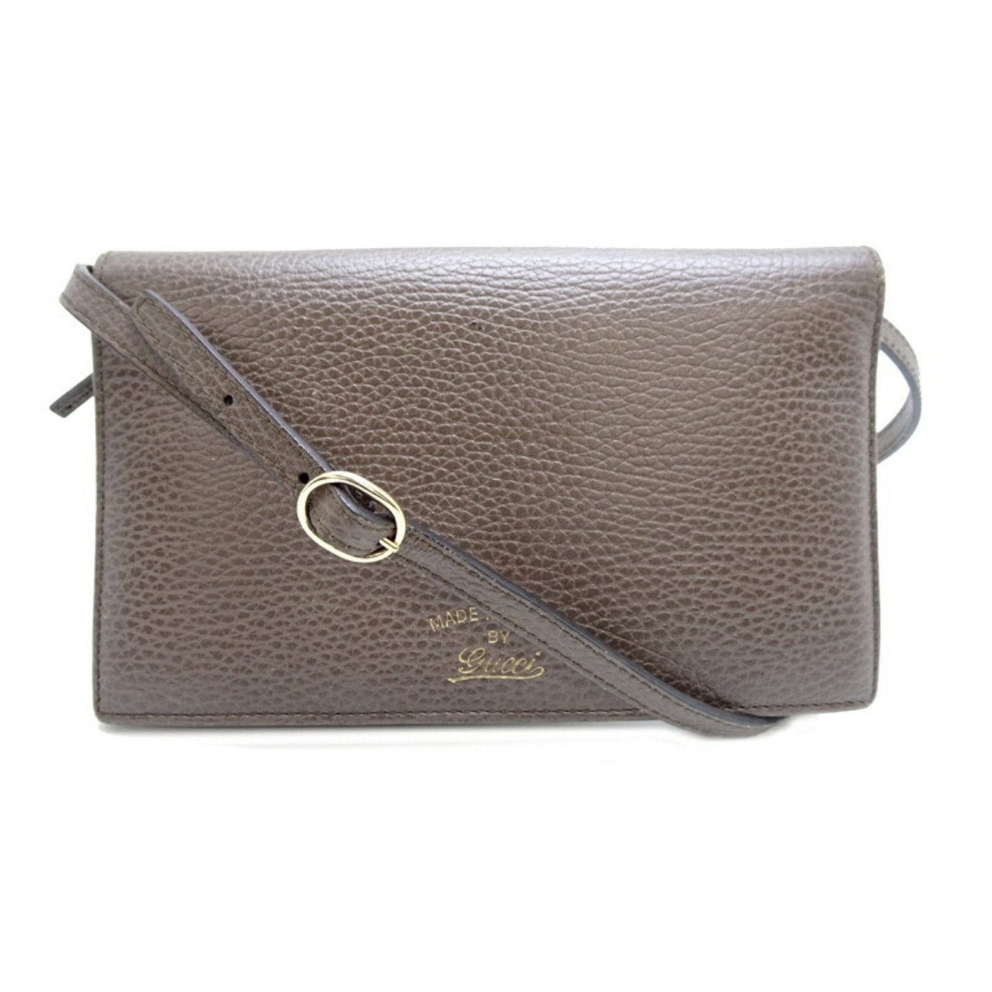 Gucci Grayish Pink Leather Chain/Shoulder Wallet ( )