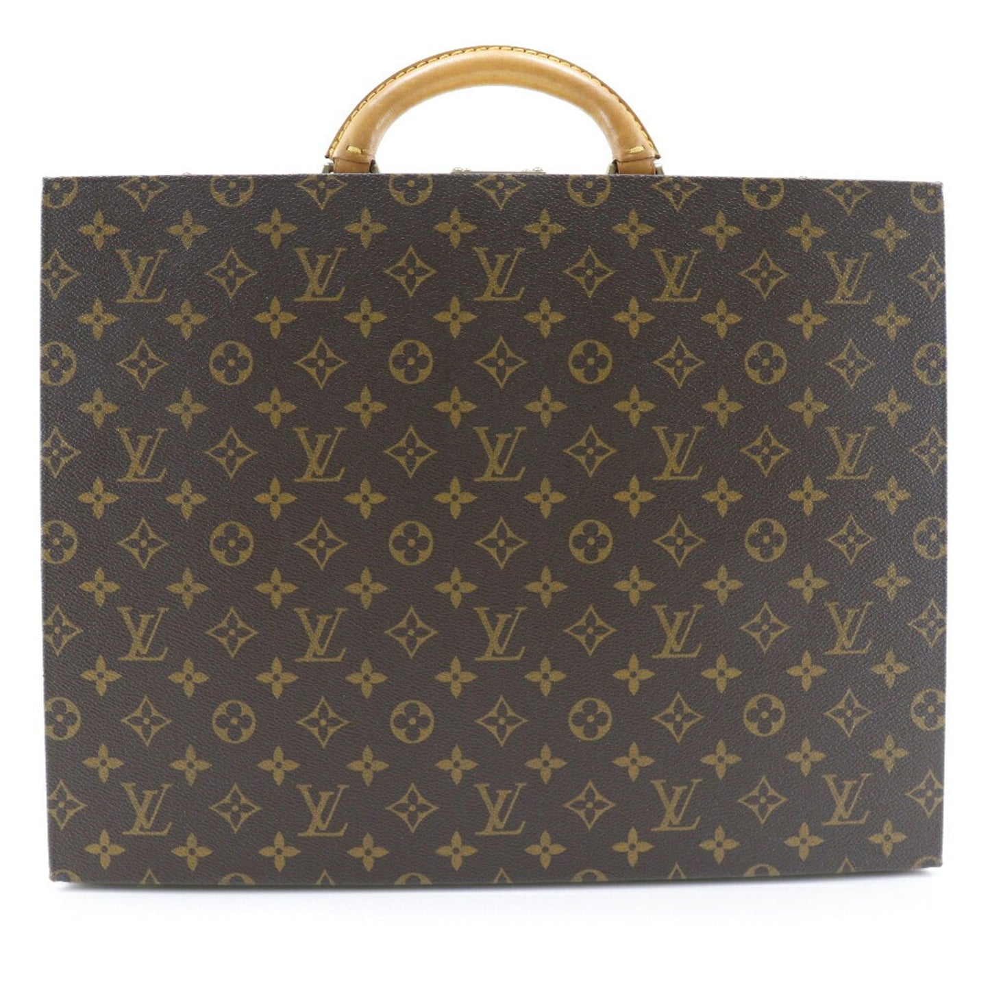LOUIS VUITTON Attache Case Business Bag President Monogram Canvas Brown SO4508 Unisex