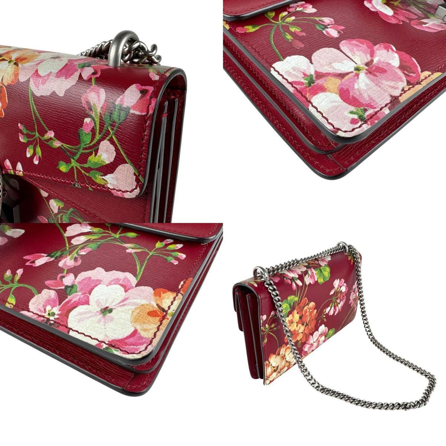 Gucci Red Color Leather Shoulder Bag ( )