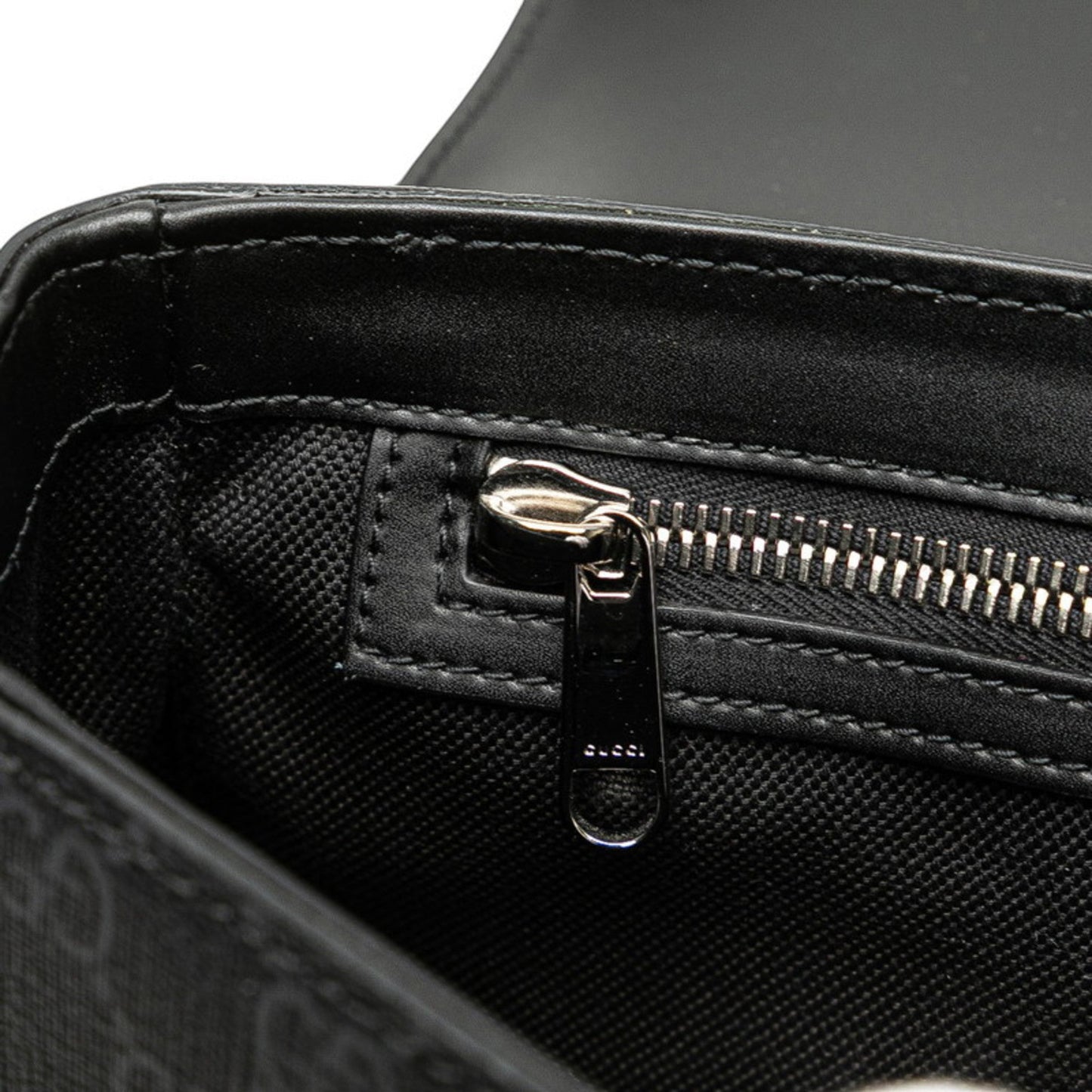 Gucci Black Pvc Leather Shoulder Bag ( )