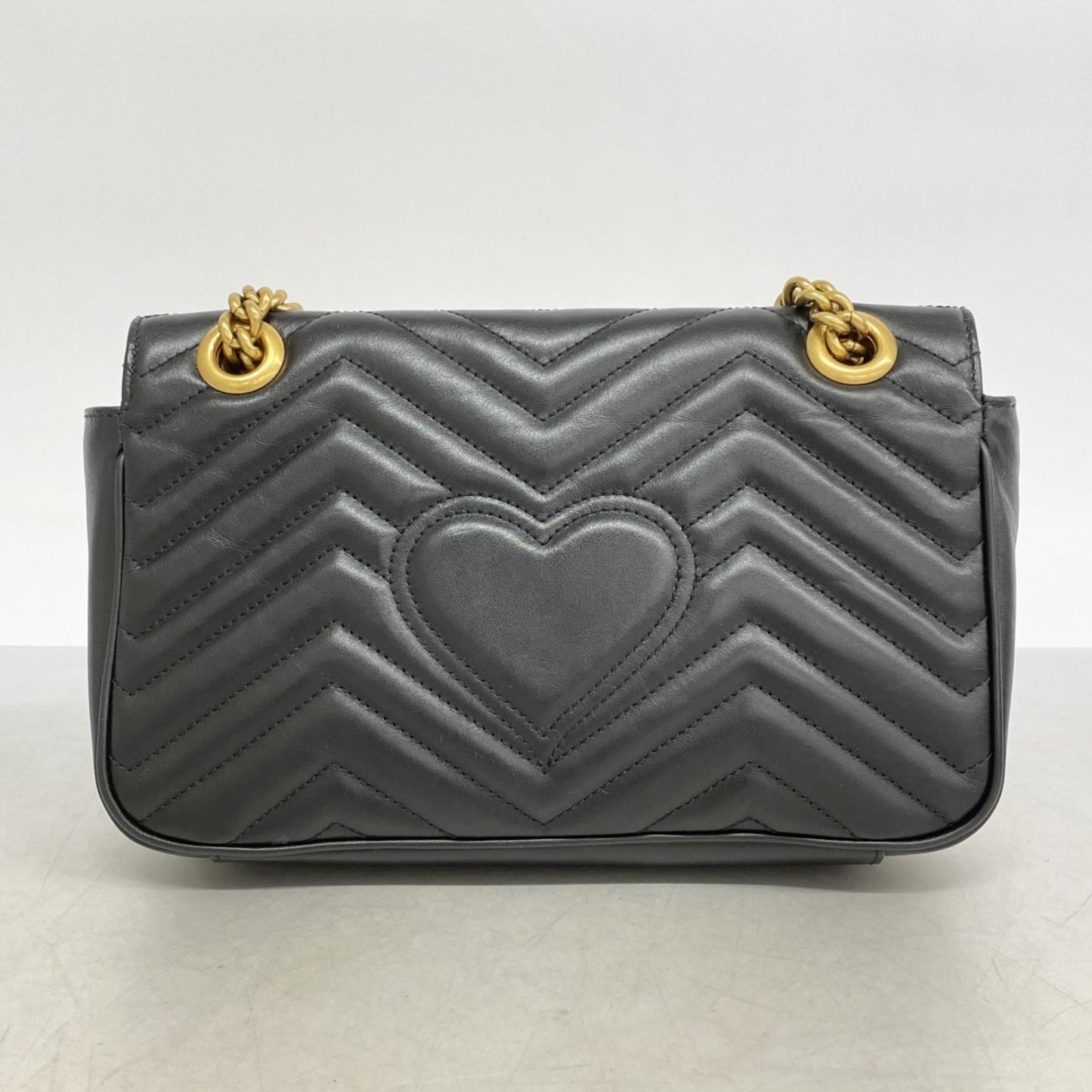 Gucci Black Leather Shoulder Bag ( )