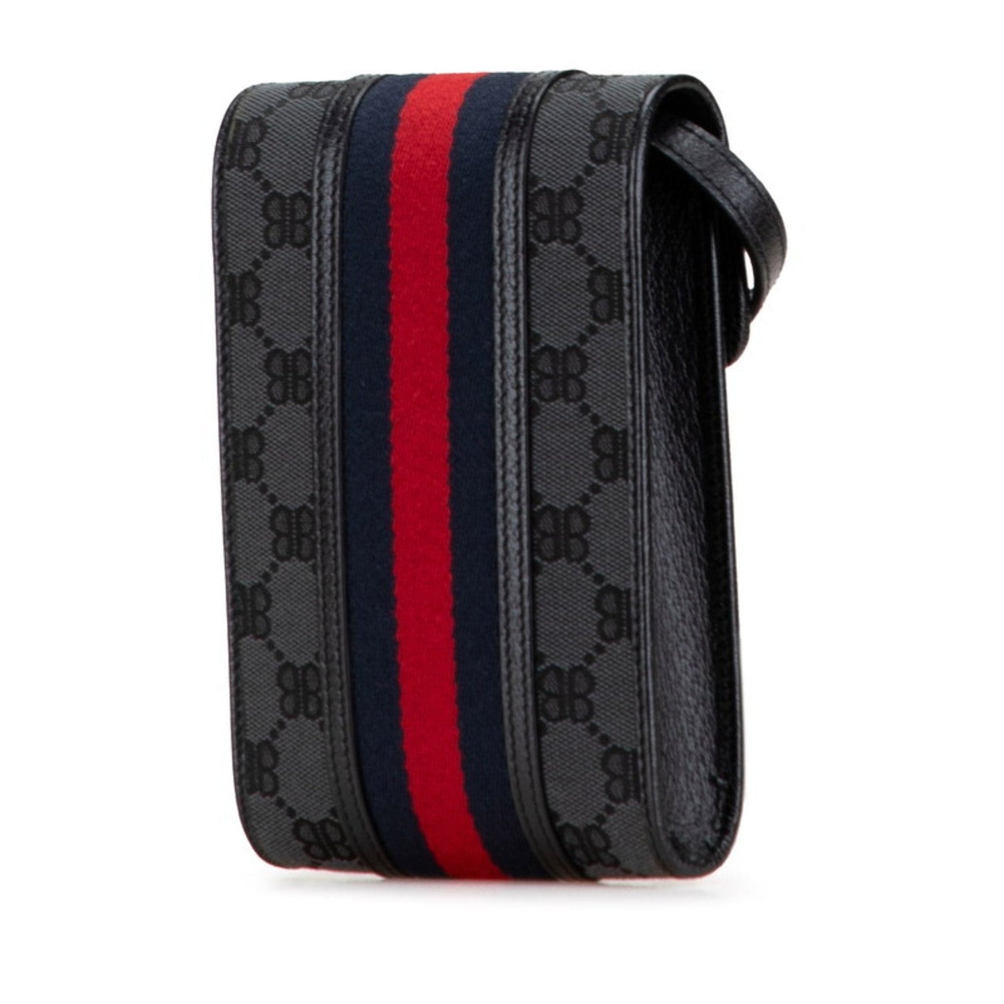 Gucci Black Canvas Leather Shoulder Bag ( )