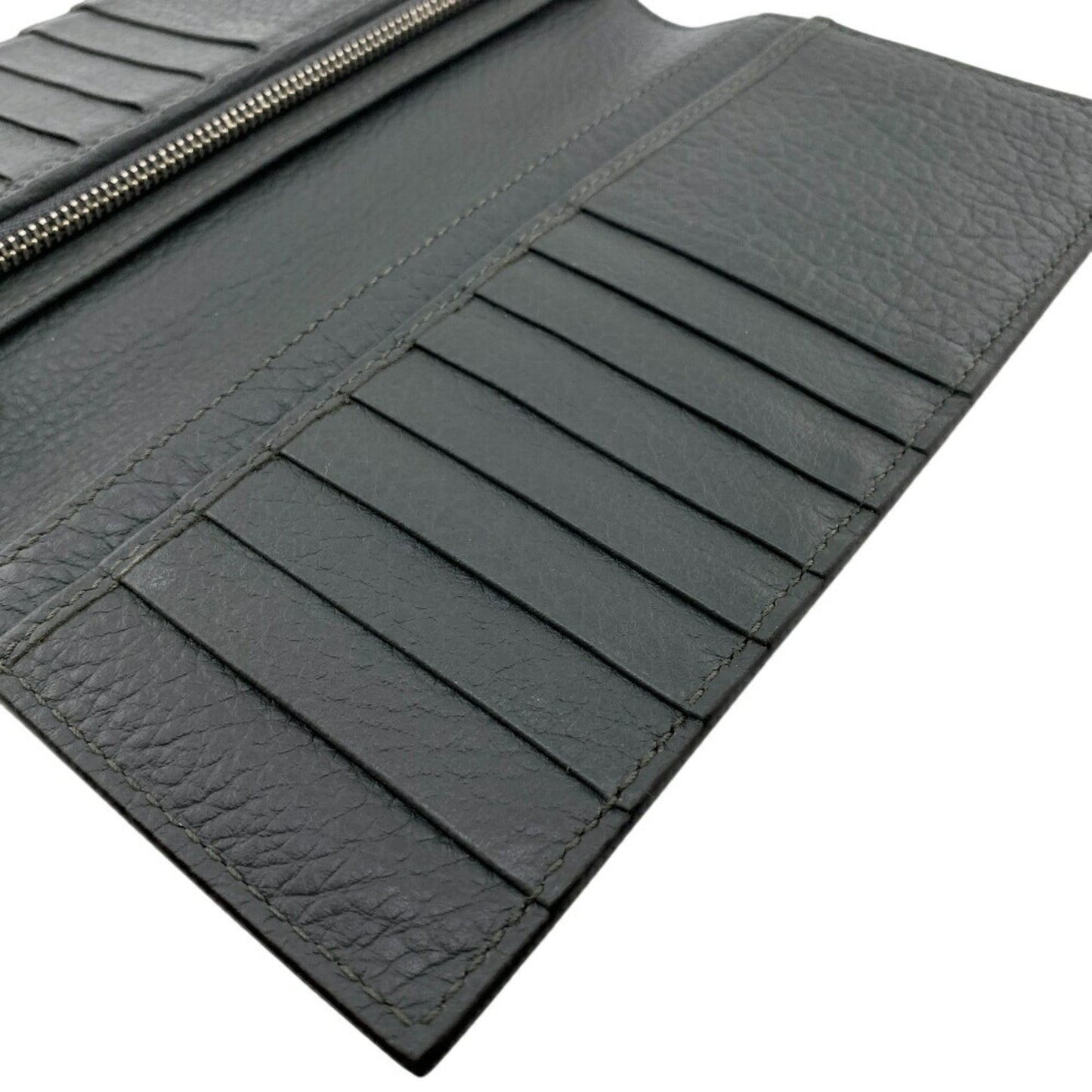 Gucci Gray Leather Long Wallet (Bi-Fold) ( )