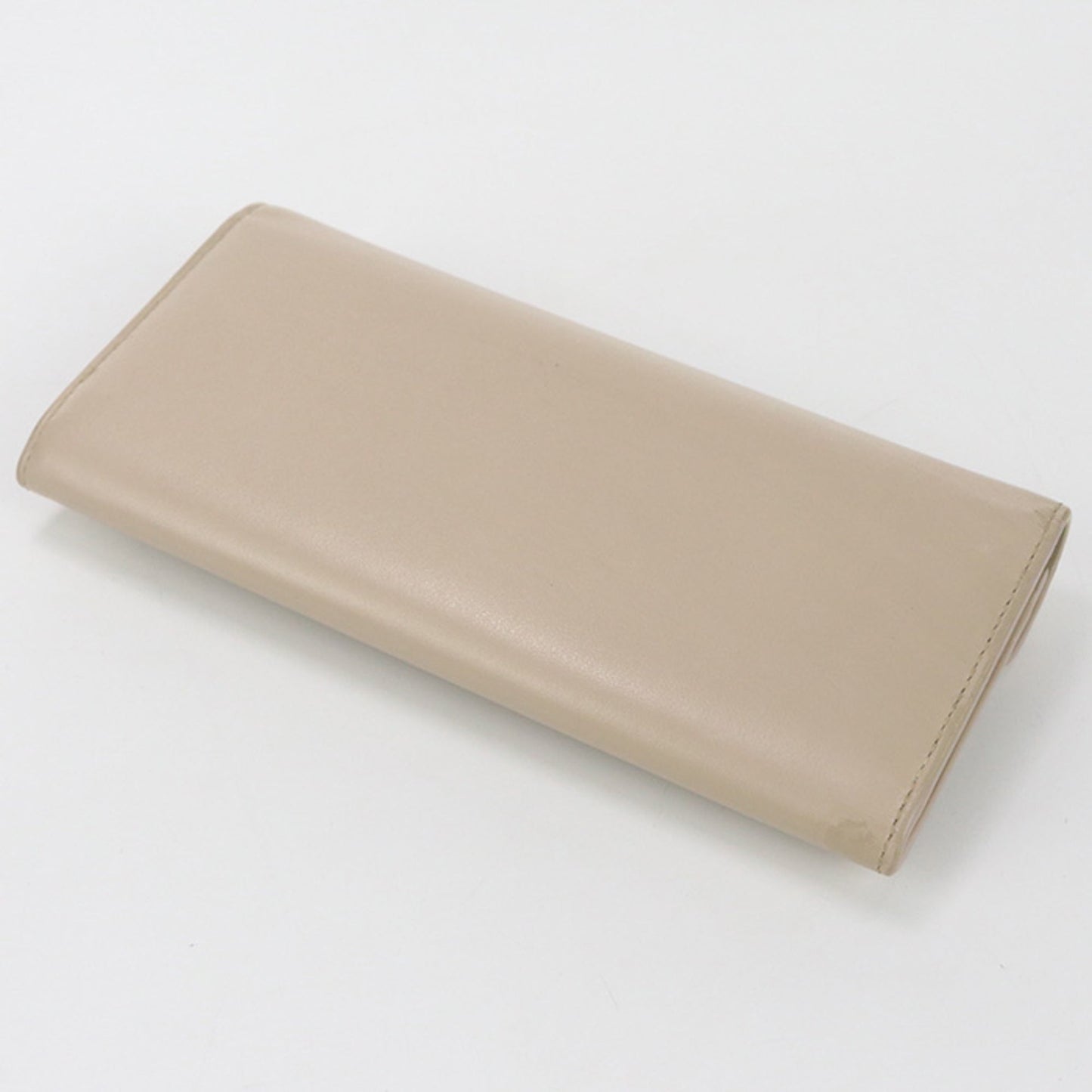 Christian Dior Beige Leather Long Wallet (Bi-Fold) ()
