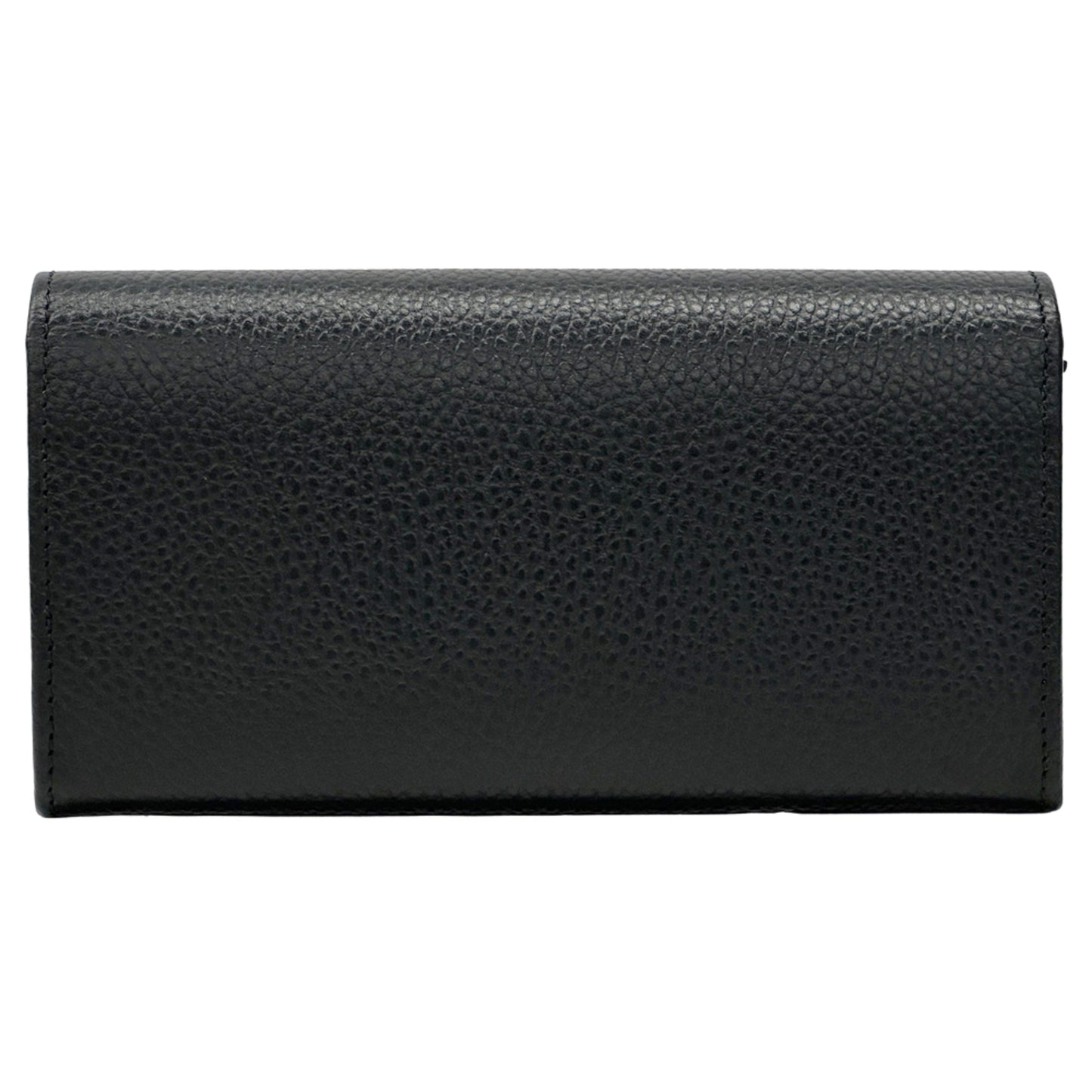 Gucci Black Leather Long Wallet (Tri-Fold) ( )