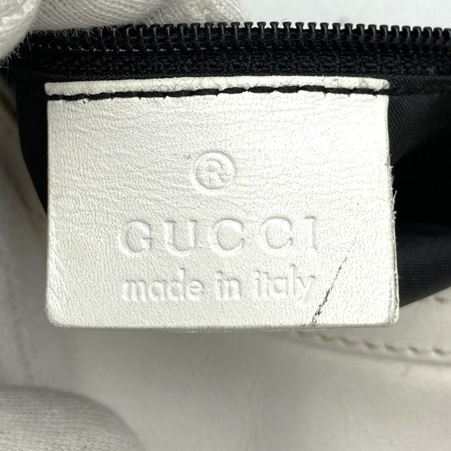 Gucci White Leather Shoulder Bag ( )