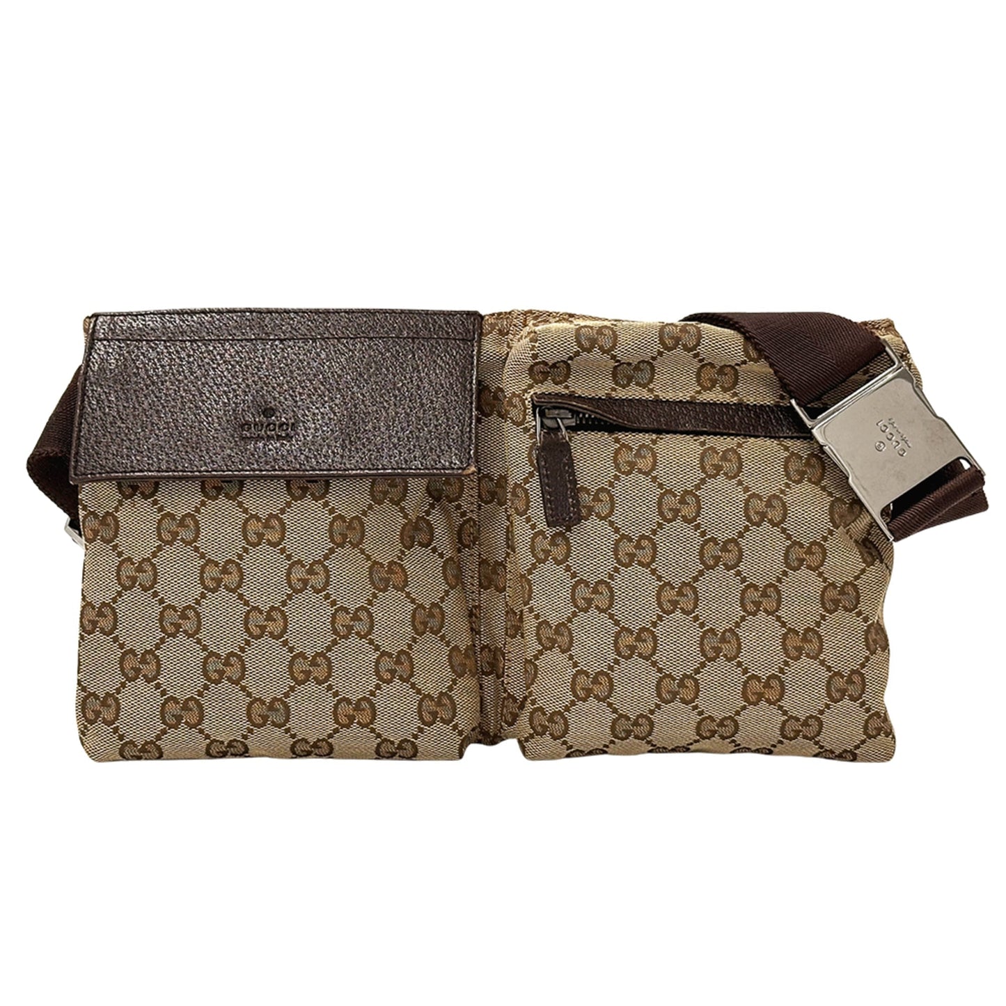 Gucci Gg Canvas Beige Brown Gg Canvas Fanny Pack Sling Bag ( )