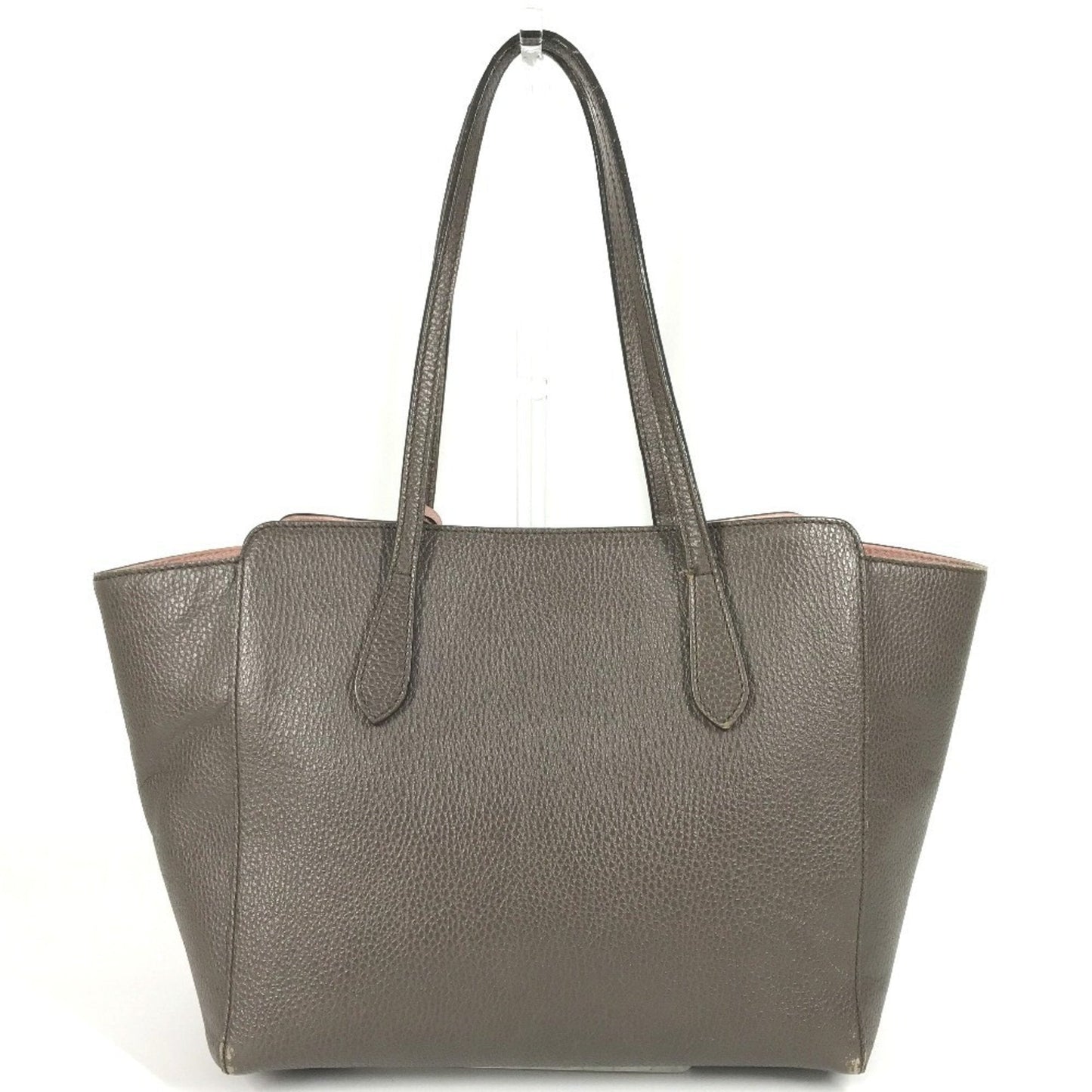 Gucci Gray Pink Leather Shoulder Bag Tote Bag ( )