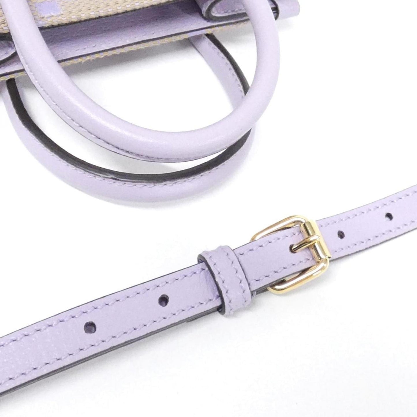 Gucci Beige Light Purple Gg Canvas Handbag ( )