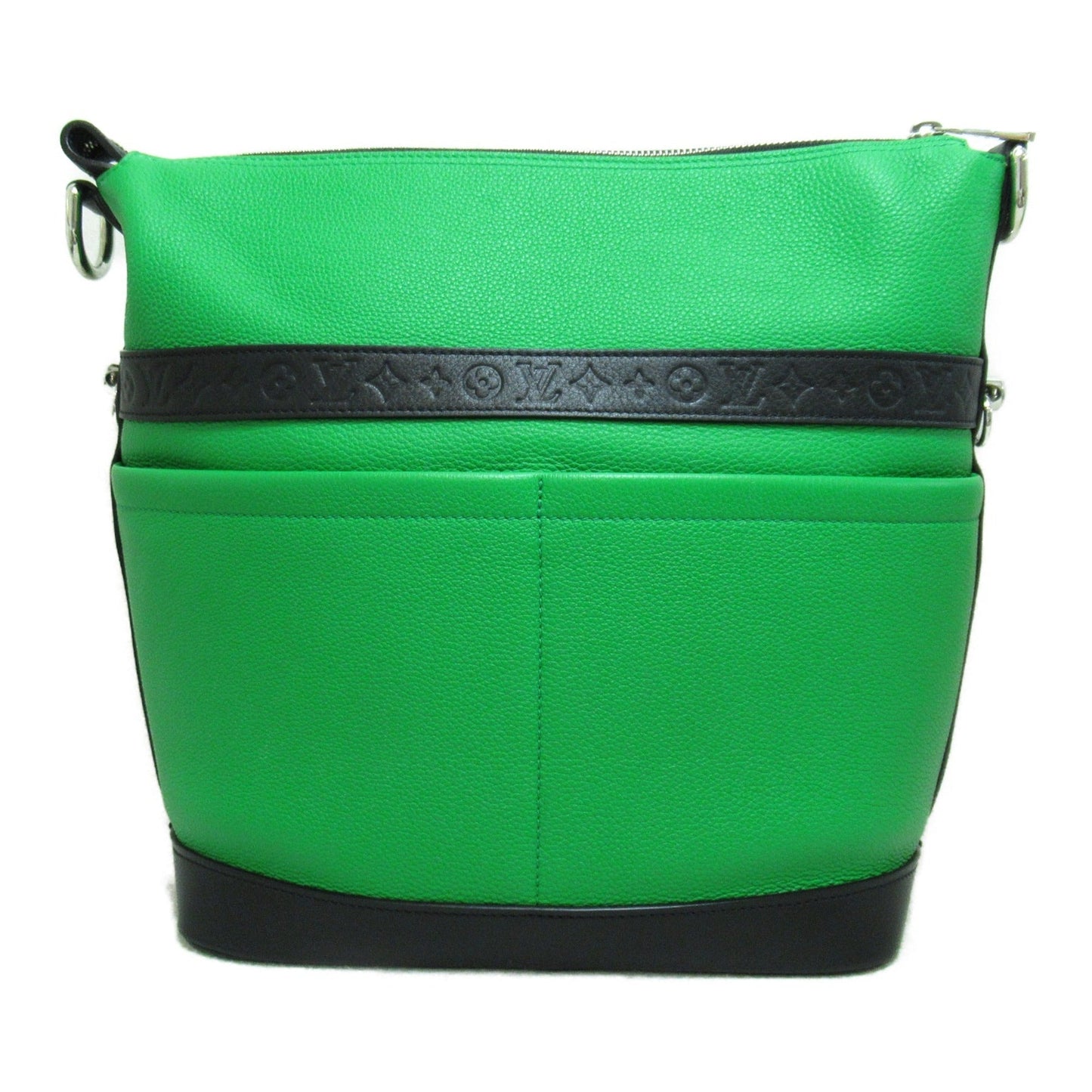 LOUIS VUITTON Cruiser GM Shoulder Bag Green Black Black Calfskin Calfskin [cowhide] M57819
