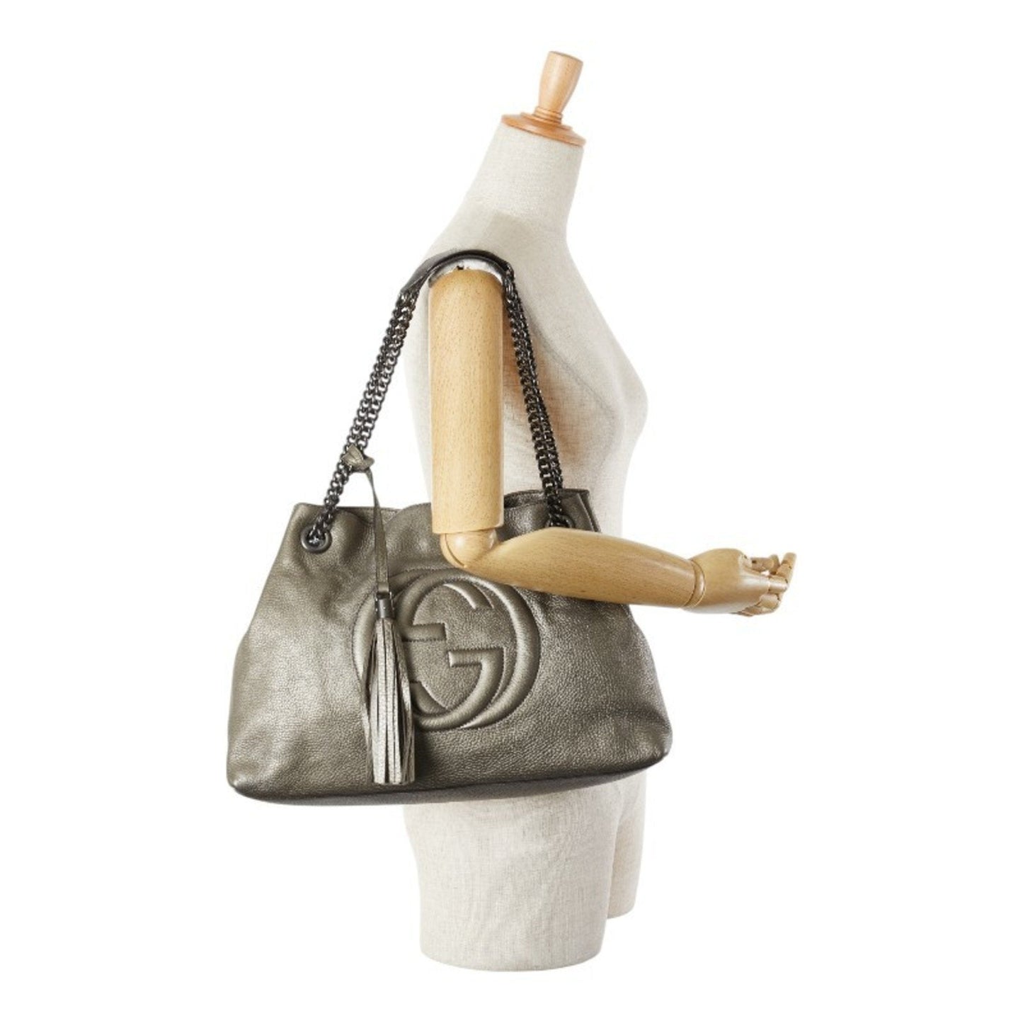 Gucci Gold Leather Shoulder Bag ( )