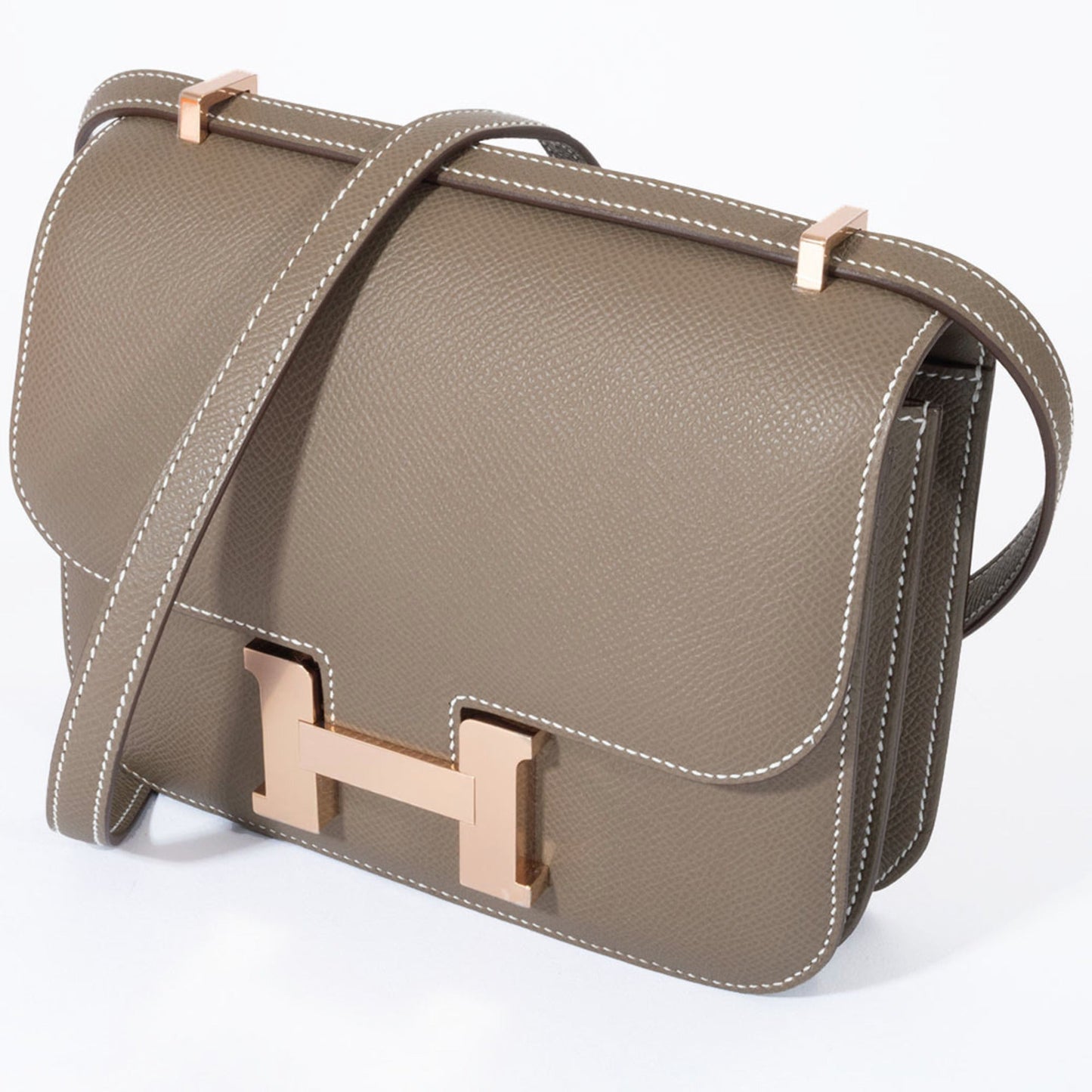 Hermes Constance Etoupe Gray Epsom Leather Shoulder Bag ( )