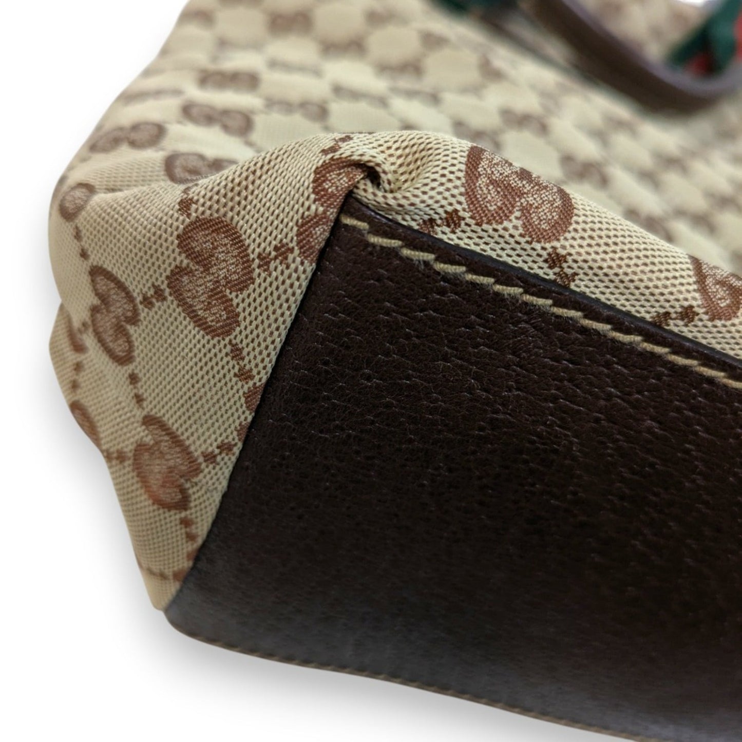 Gucci Sherry Line Beige Nylon Tote Bag ( )