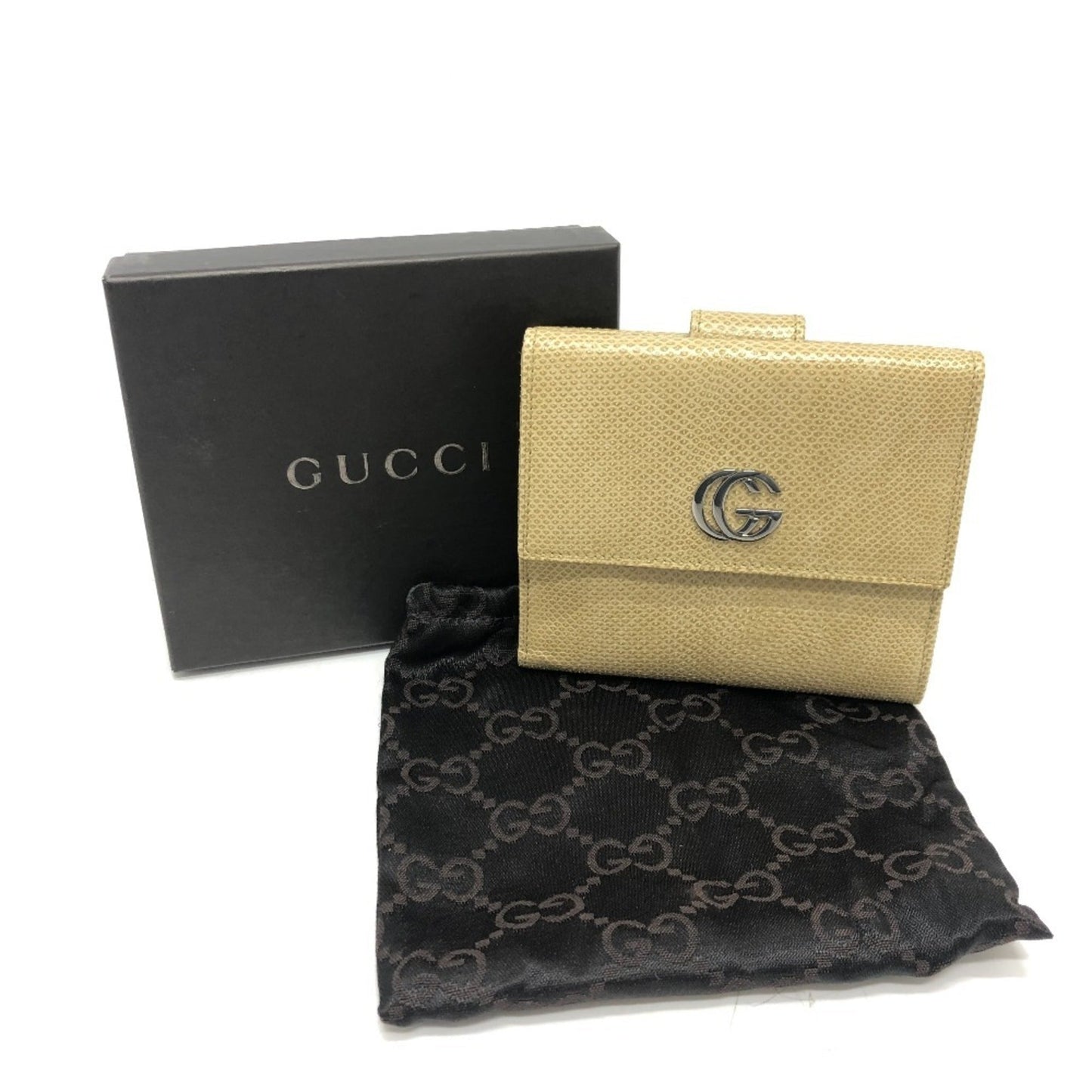 Gucci Beige Leather Wallet (Bi-Fold) ( )