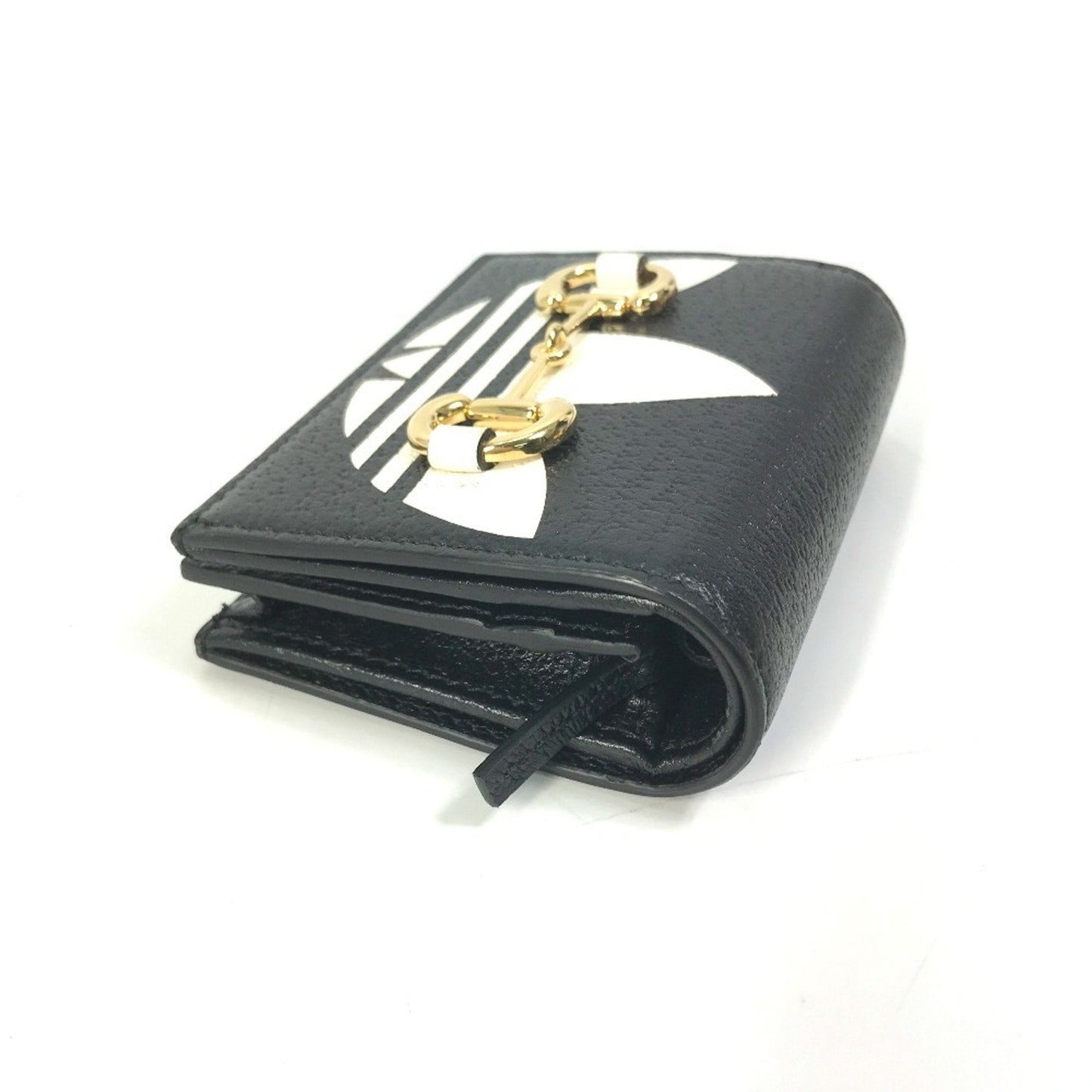 Gucci Black White Leather Chain/Shoulder Wallet ( )