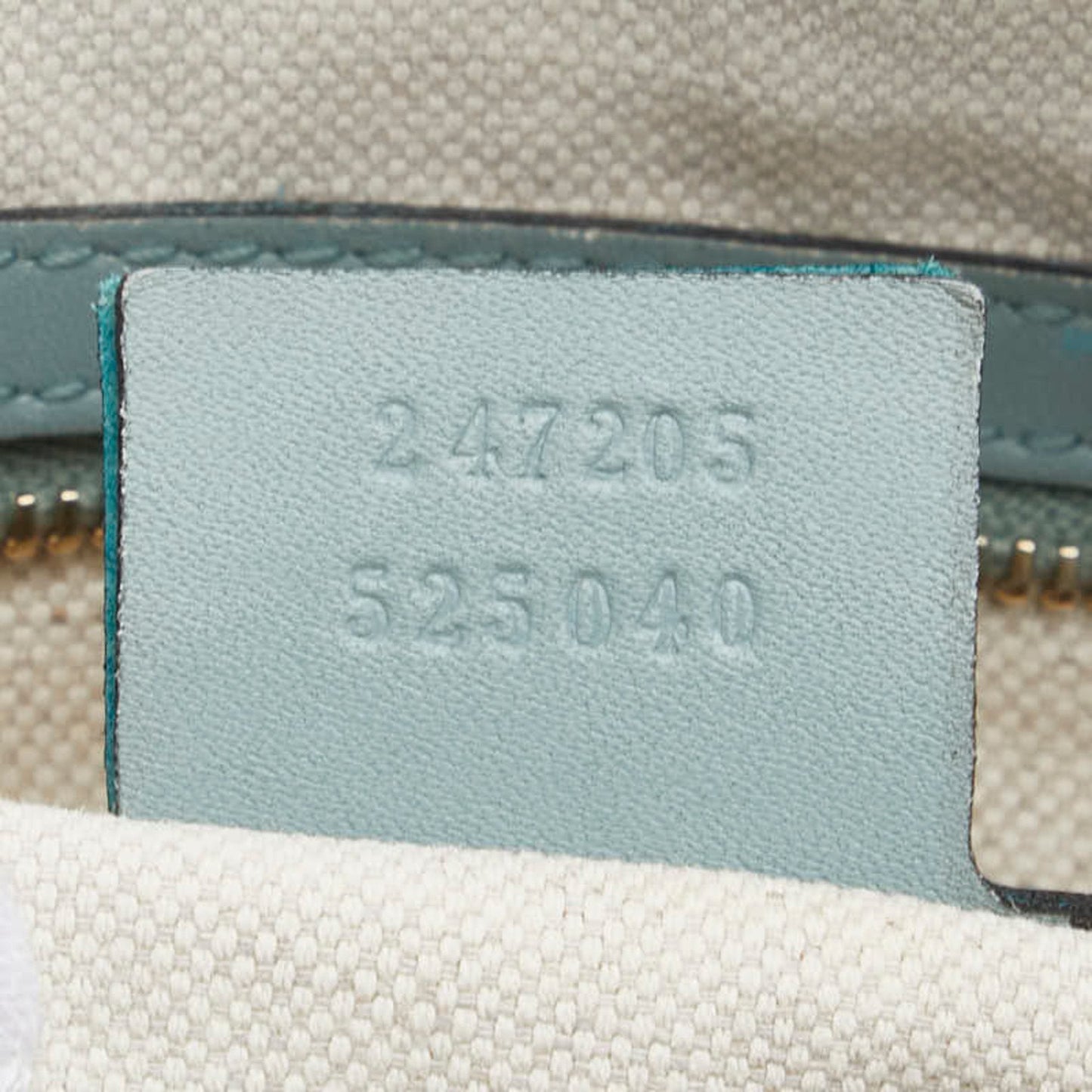 Gucci Beige Blue Canvas Leather Handbag Shoulder Bag ( )