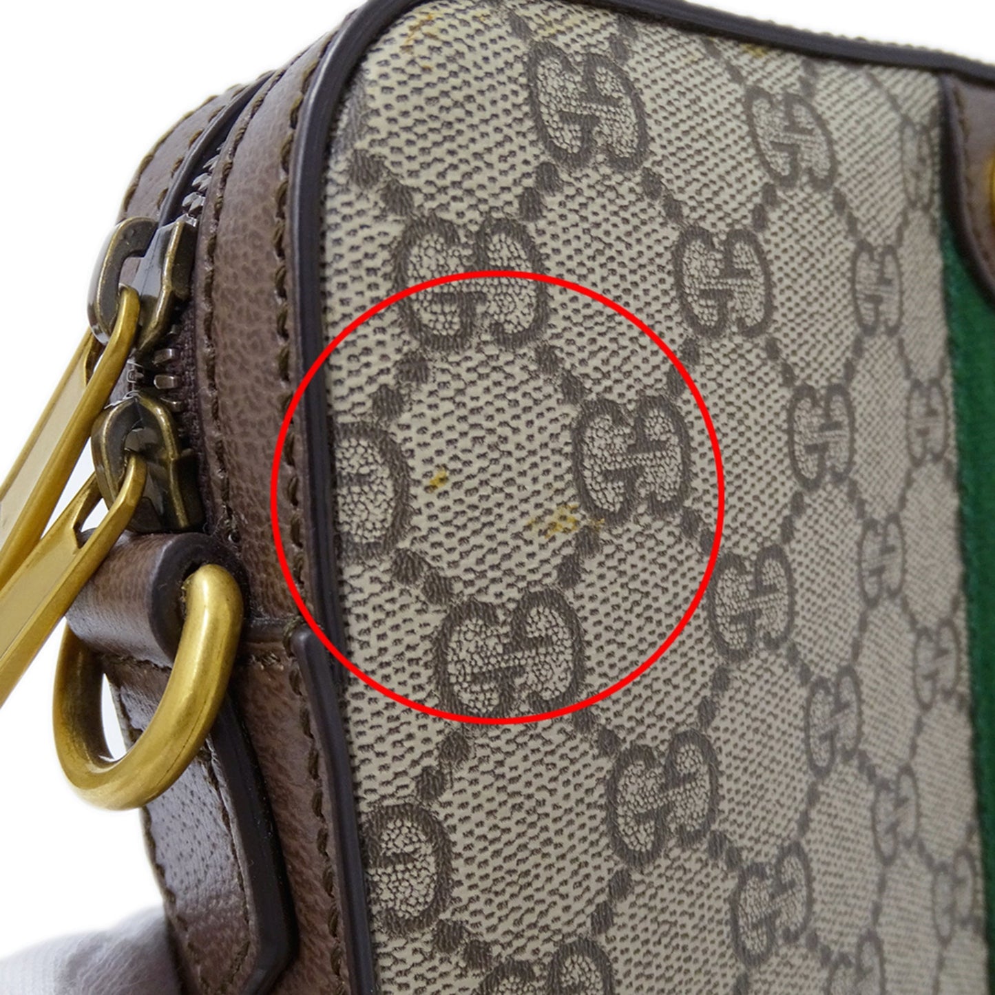 Gucci Beige Brown Gg Supreme Canvas Clutch Bag Shoulder Bag ( )