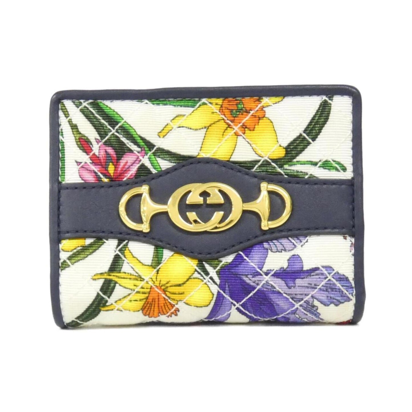 Gucci Navy Canvas Leather Wallet (Bi-Fold) ( )
