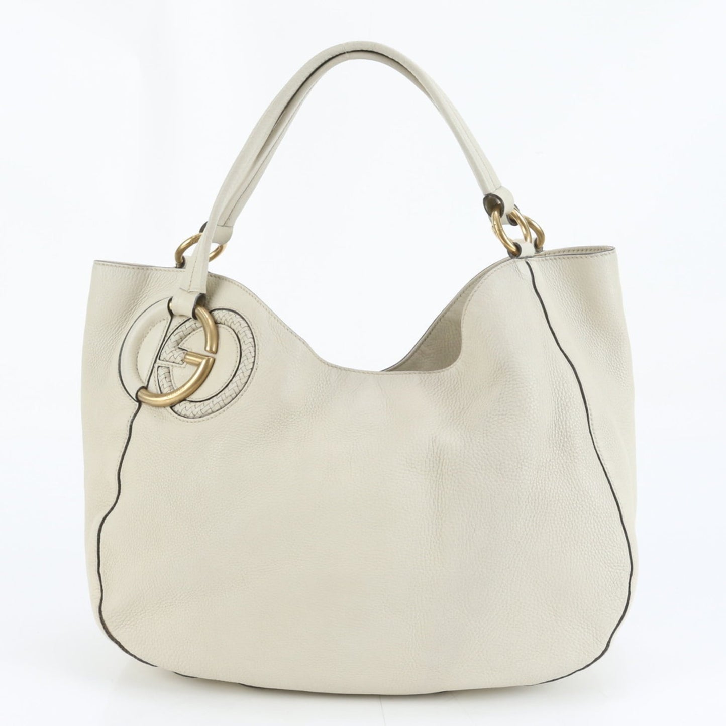 Gucci Ivory Leather Tote Bag ( )