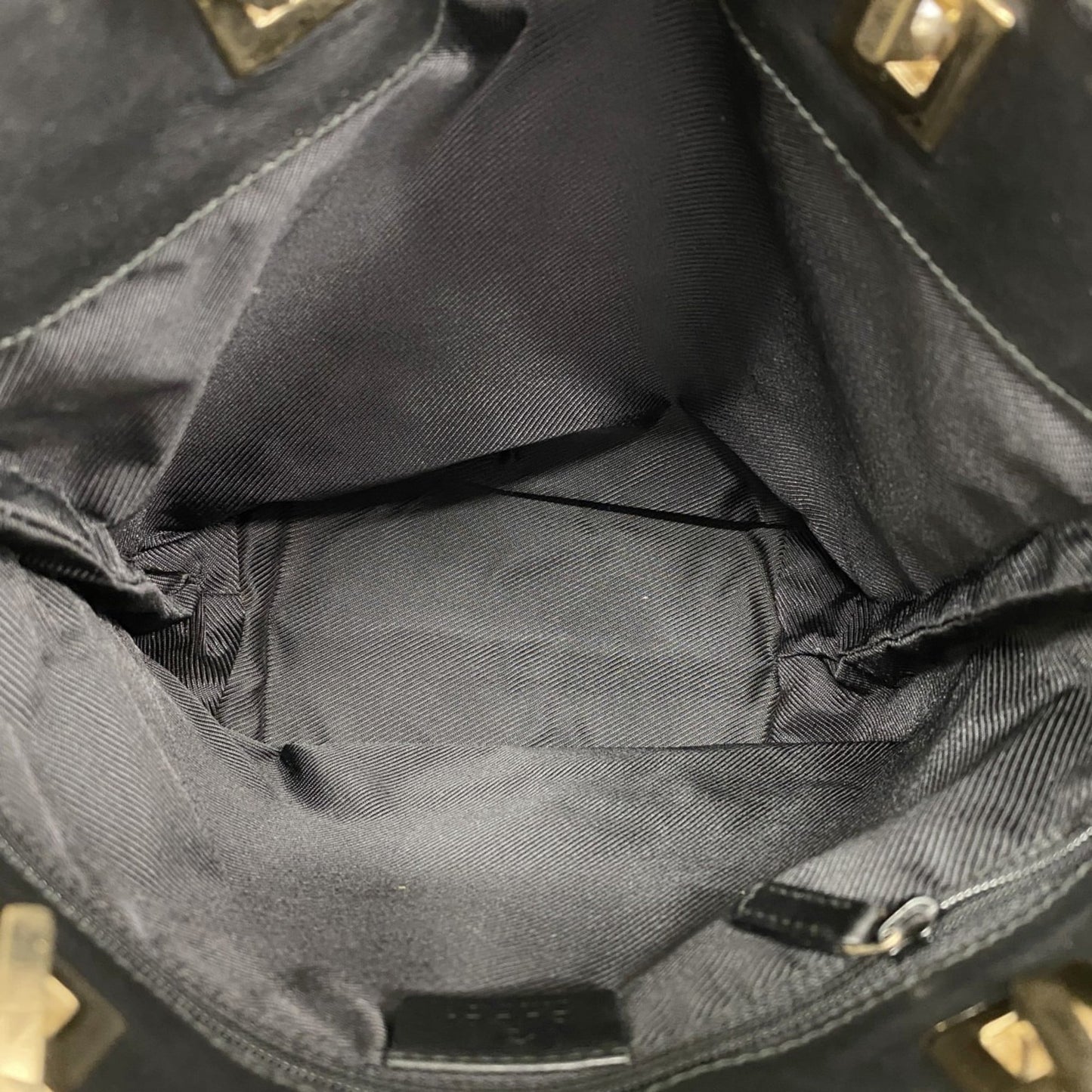 Gucci Black Brown Canvas Tote Bag ( )