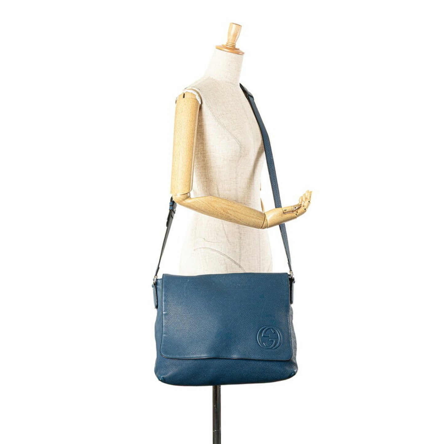 Gucci Blue Leather Shoulder Bag ( )