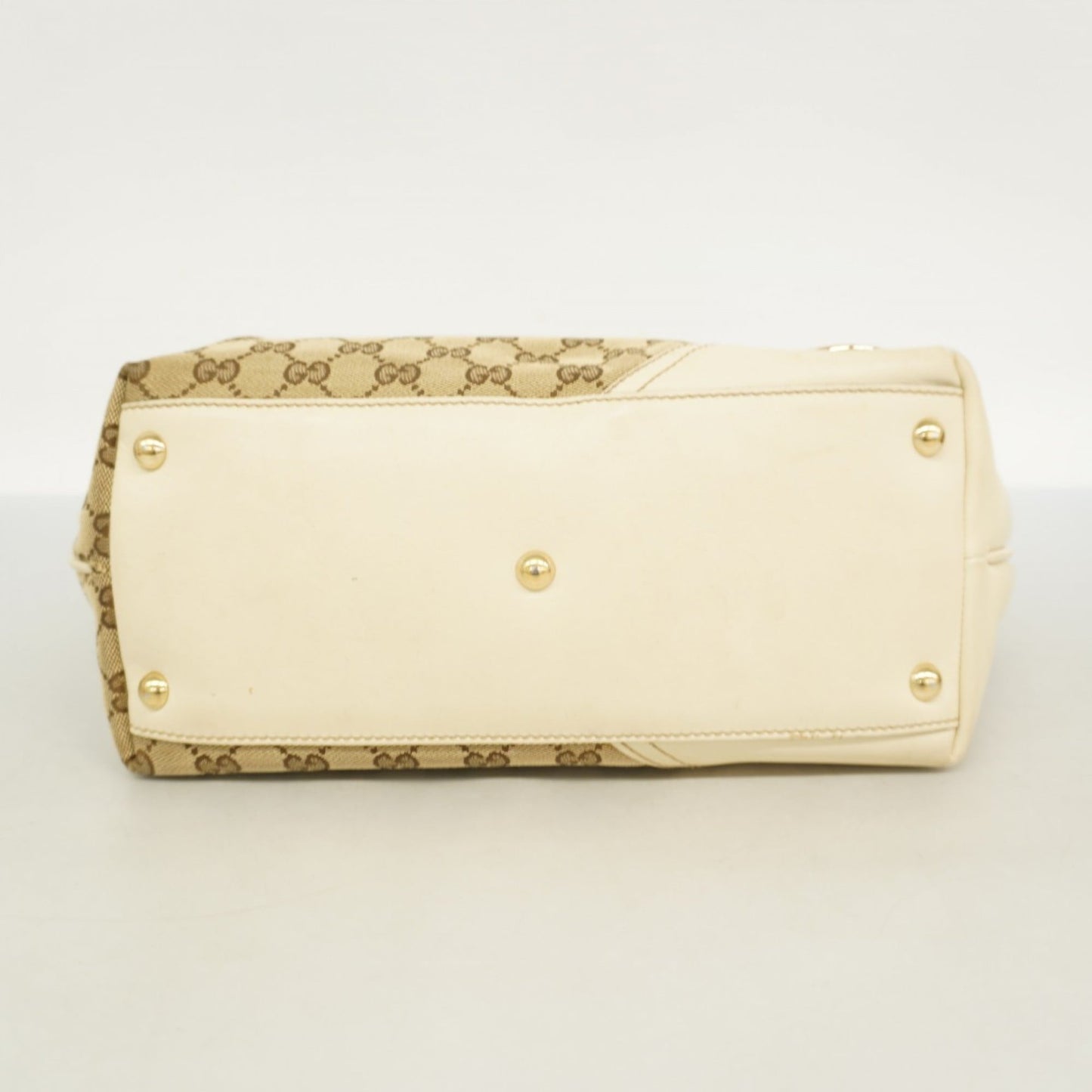 Gucci Beige Brown Canvas Tote Bag ( )