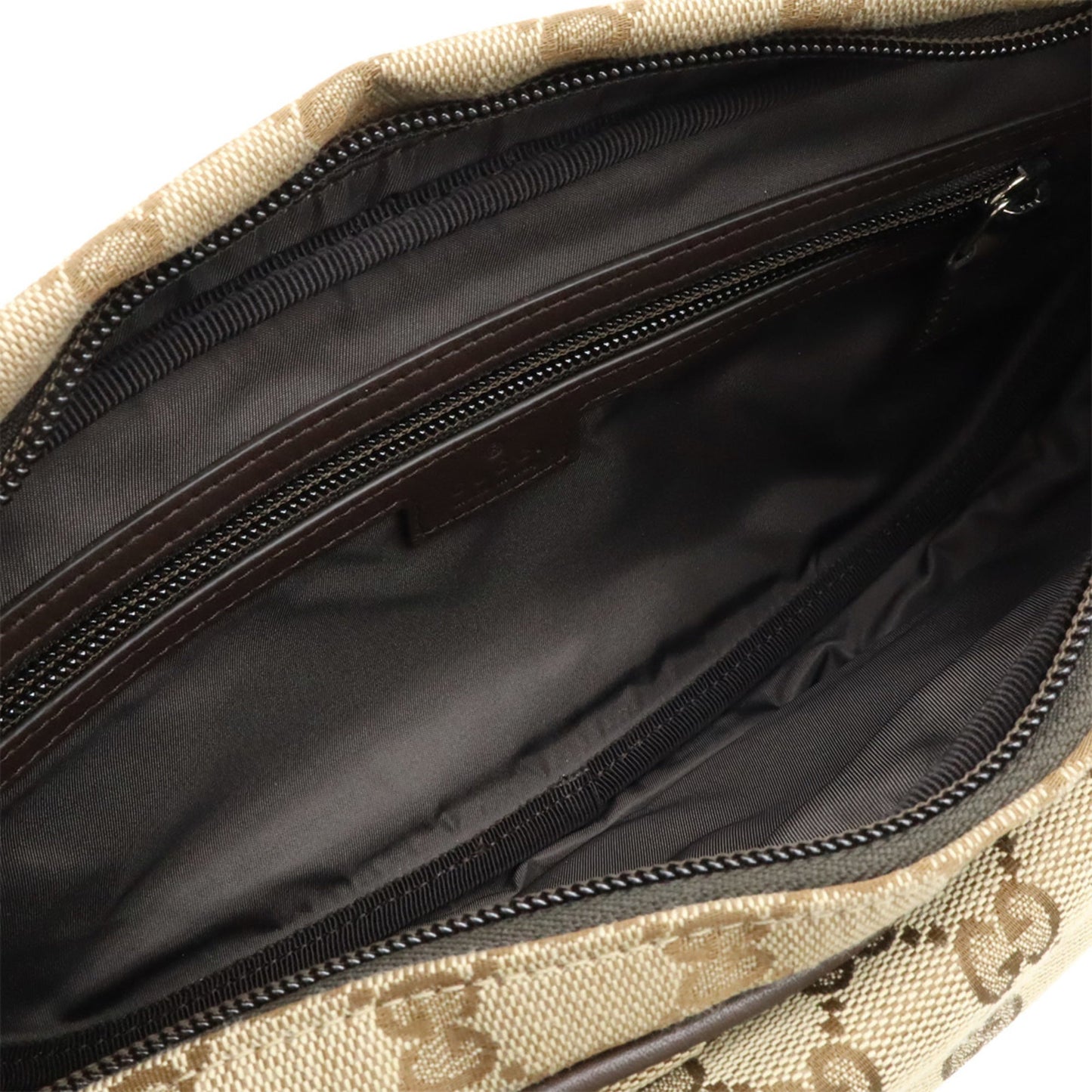 Gucci Beige Dark Brown Canvas Fanny Pack ( )