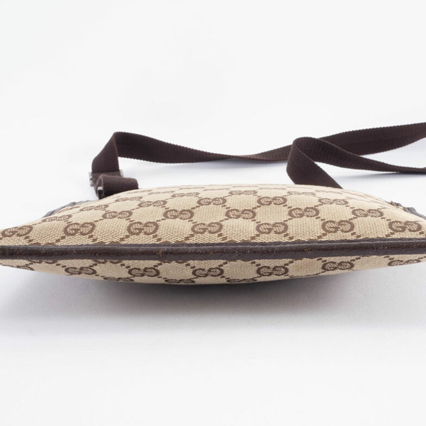 Gucci Gg Canvas Beige Brown Gg Canvas Leather Shoulder Bag ( )