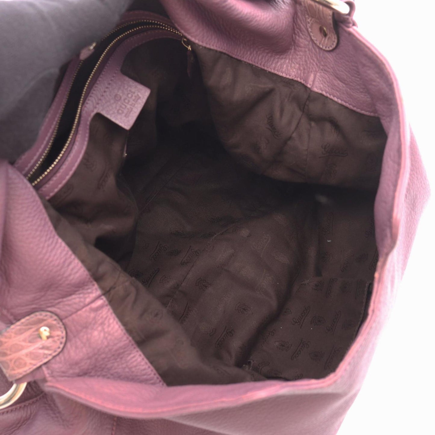 Gucci Purple Leather Shoulder Bag ( )