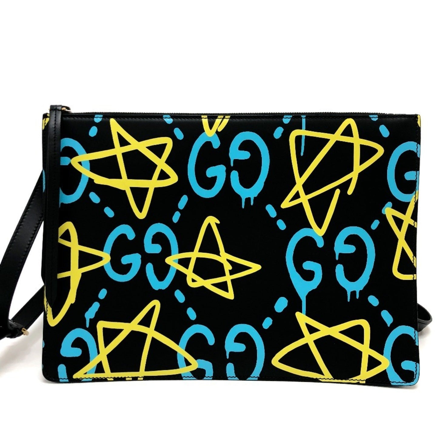 Gucci Black Multi-Color Leather Shoulder Bag ( )